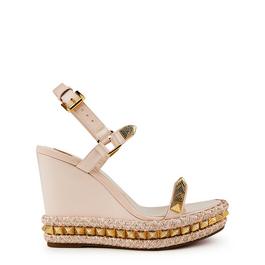 Christian Louboutin Women'S Pyraclou Leather Espadrilles, 110mm