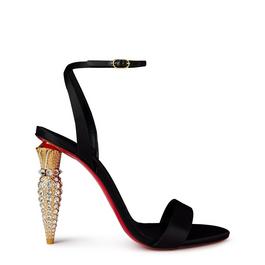 Christian Louboutin Lipstrass Queen 100mm Satin Sandals