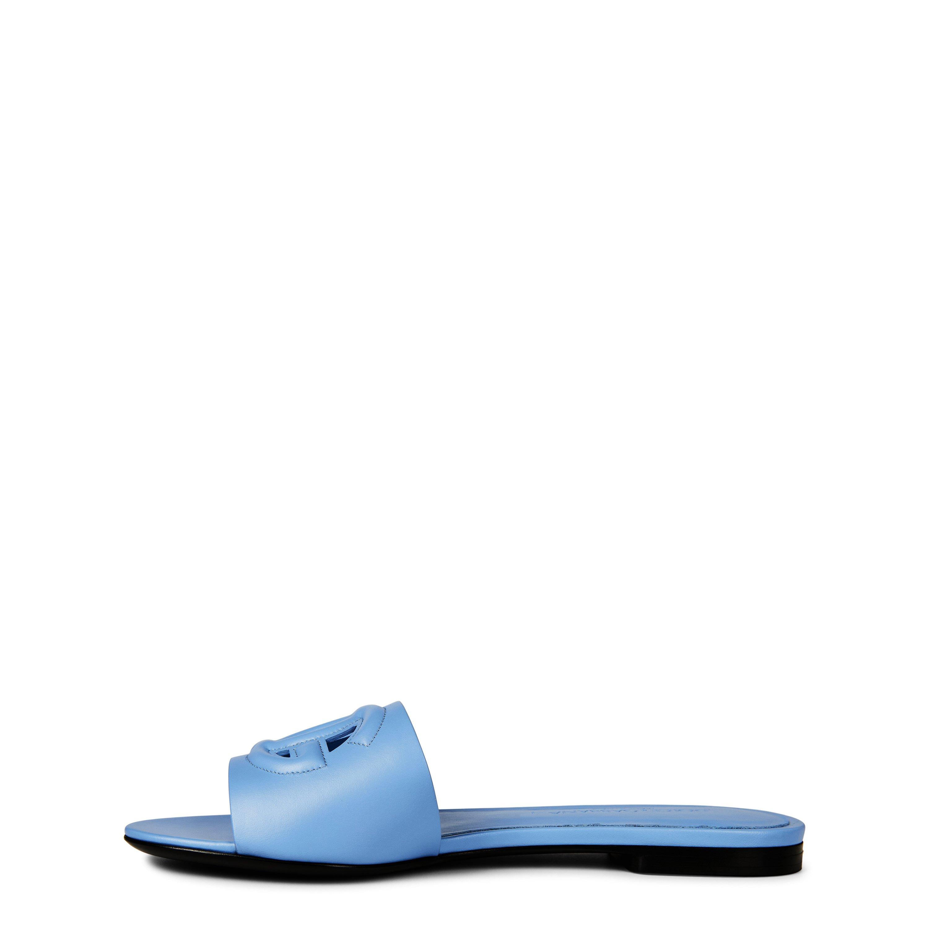 Carta Zucchero - Dolce and Gabbana - Women's Embossed Leather Bianca Sliders - 3