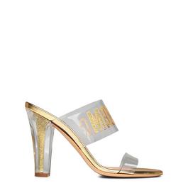 Moschino Logo Heeled Mules