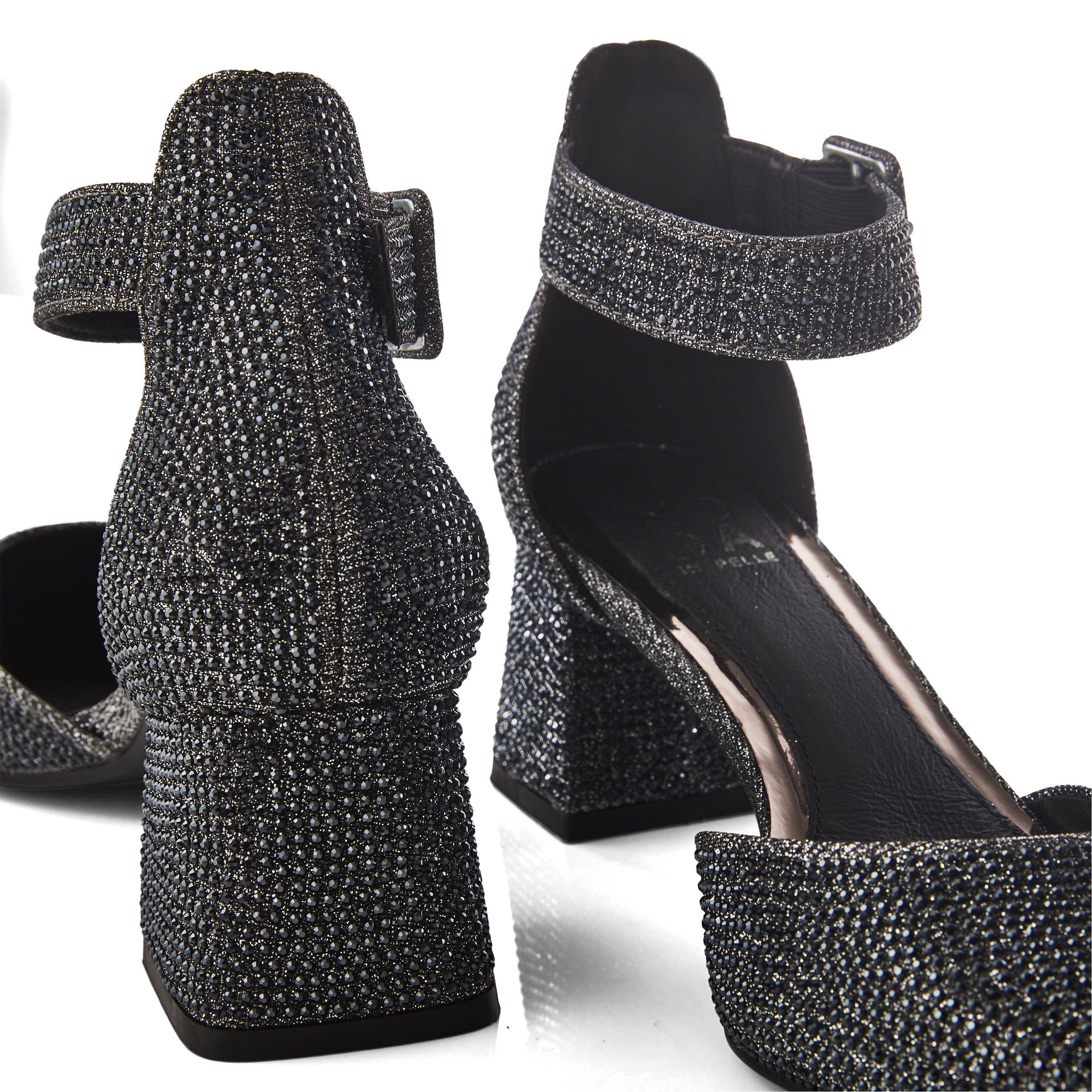 Pewter - Moda in Pelle - Women's Kadie Block Heel Court Shoes - 4