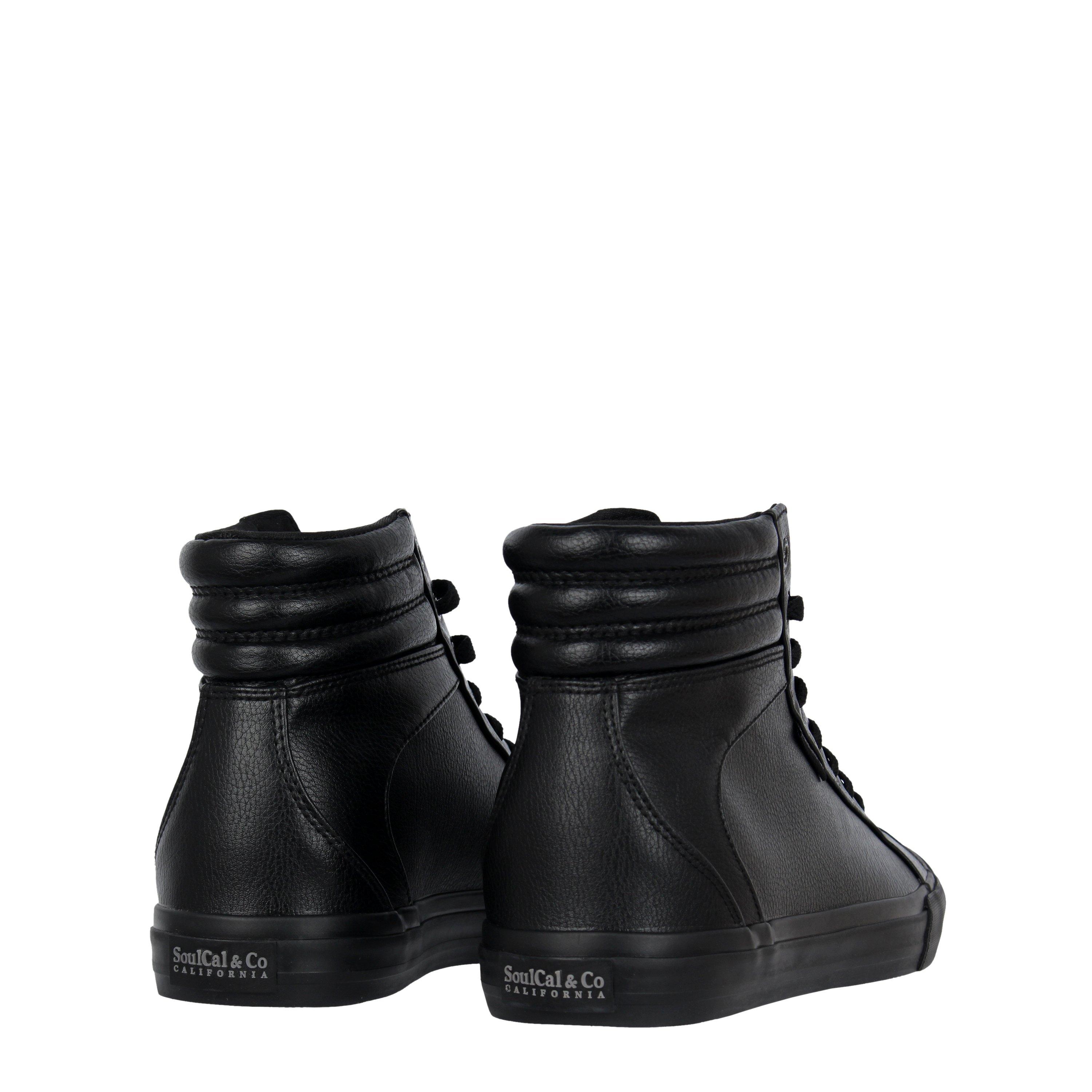 Black/Black - SoulCal - Asti Hi Trainers Mens - 4