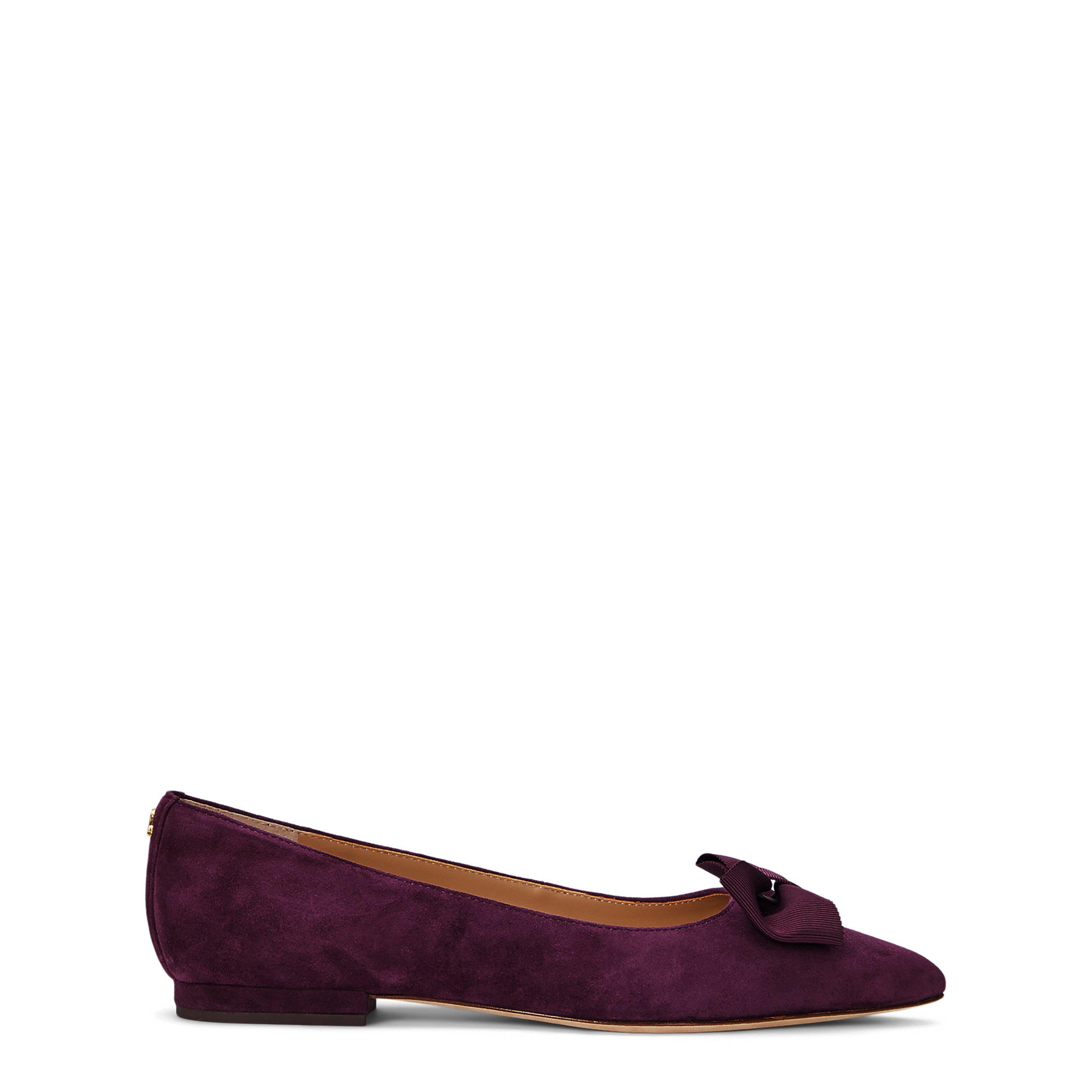 Pinot Noir - Lauren by Ralph Lauren - Londyn Bow Ballet Pumps - 1