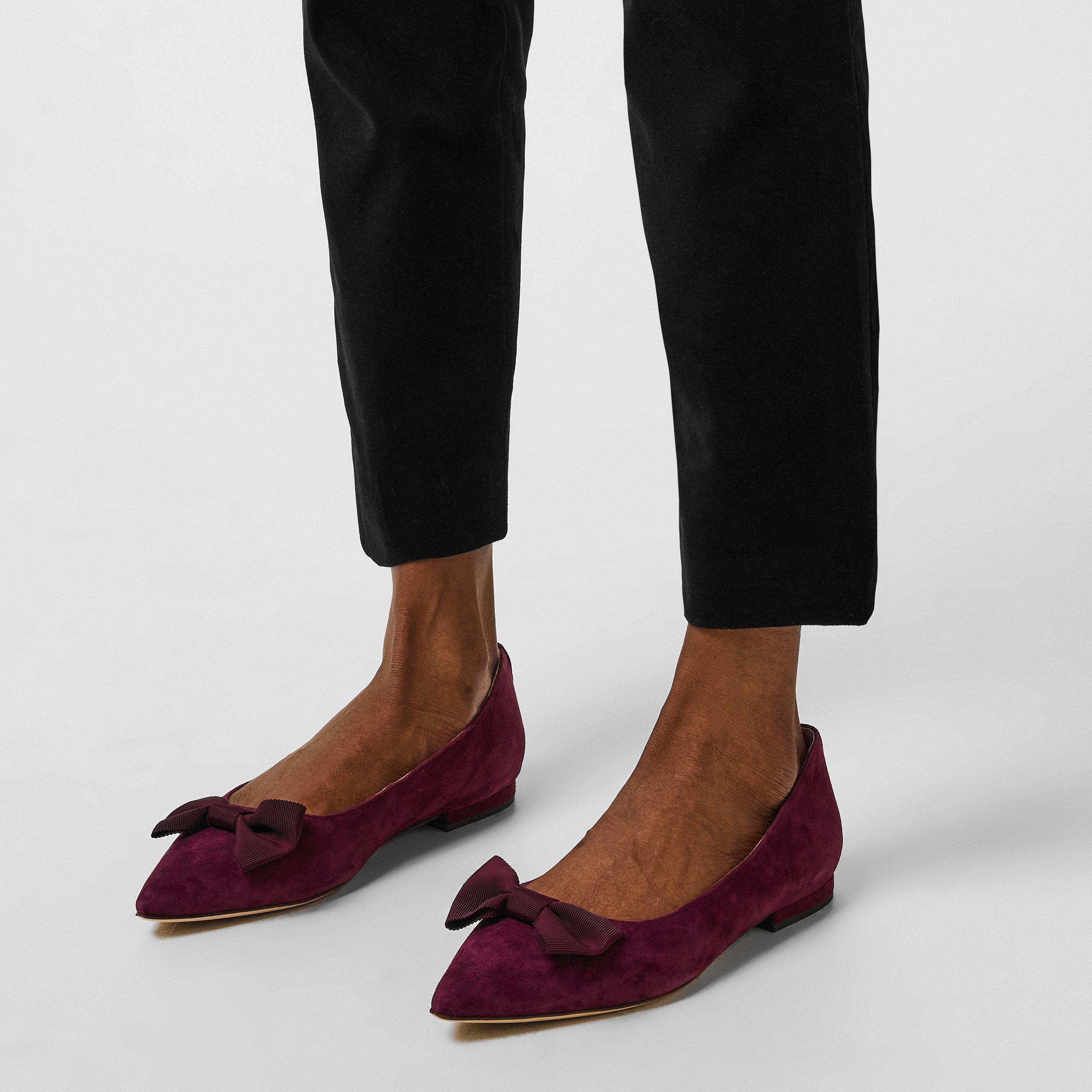 Pinot Noir - Lauren by Ralph Lauren - Londyn Bow Ballet Pumps - 2