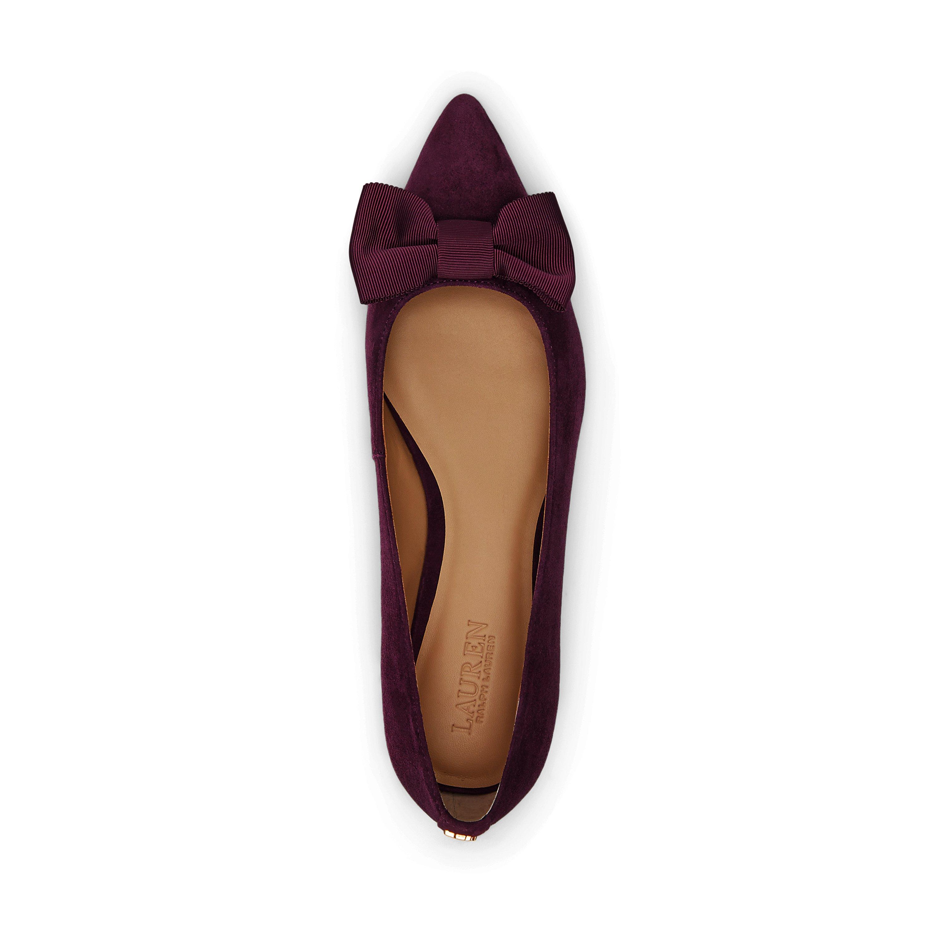 Pinot Noir - Lauren by Ralph Lauren - Londyn Bow Ballet Pumps - 5