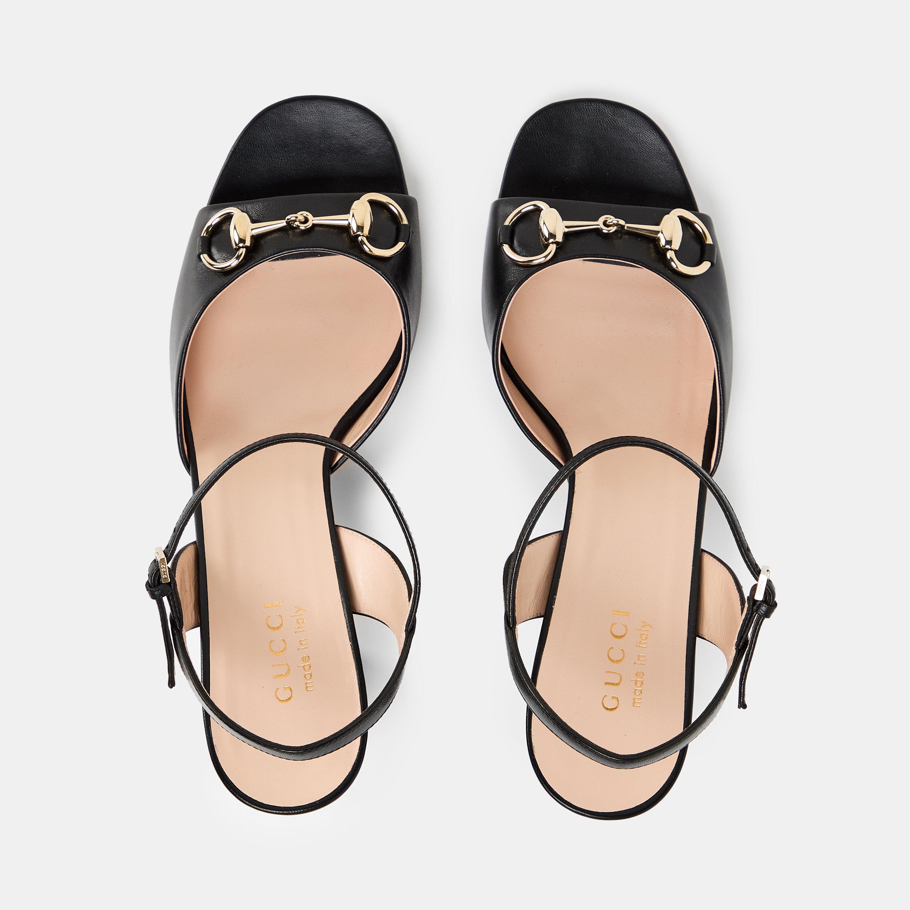 Black - Gucci - Horsebit Sandals - 6