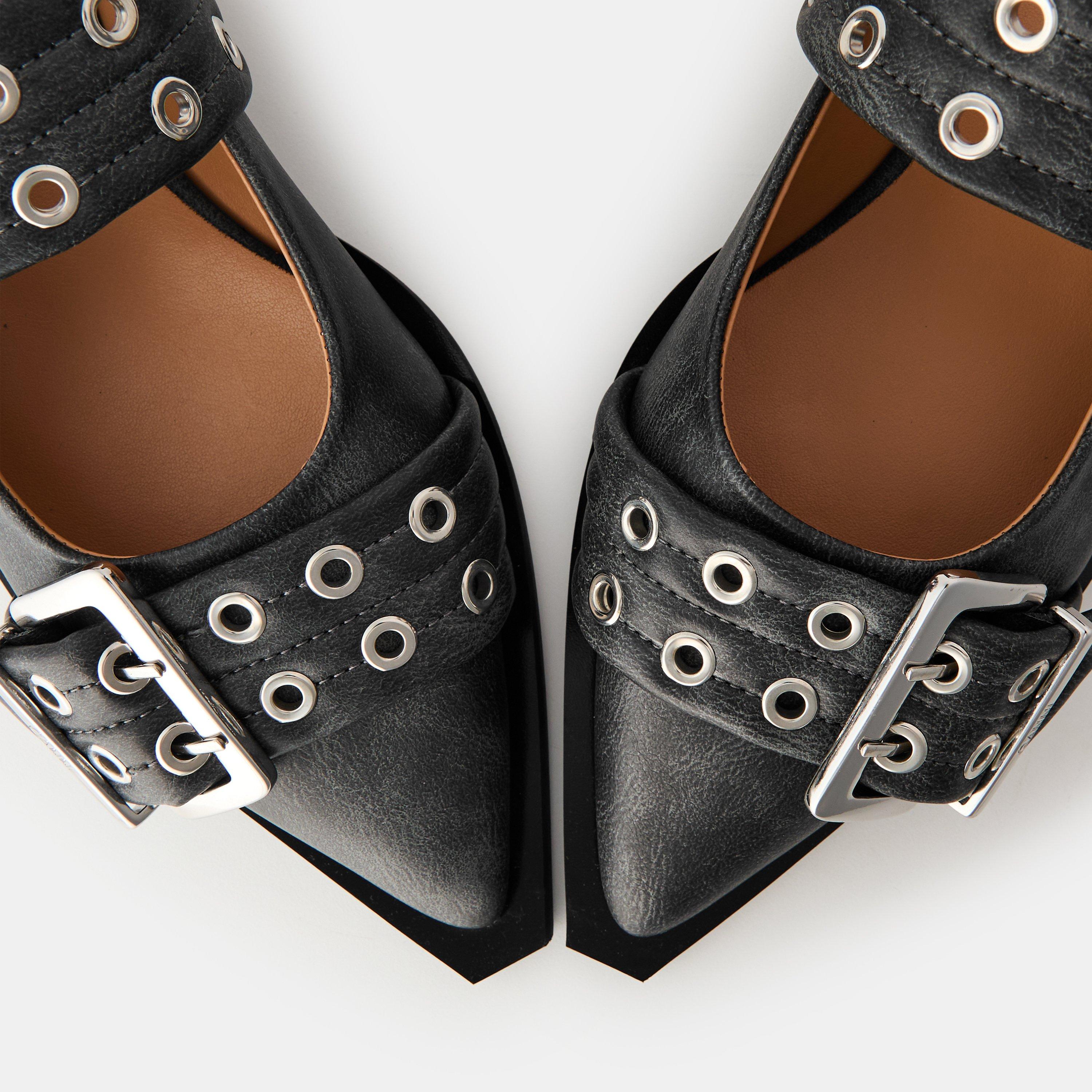Ebony - Ganni - Feminine Buckle Ballerinas - 4