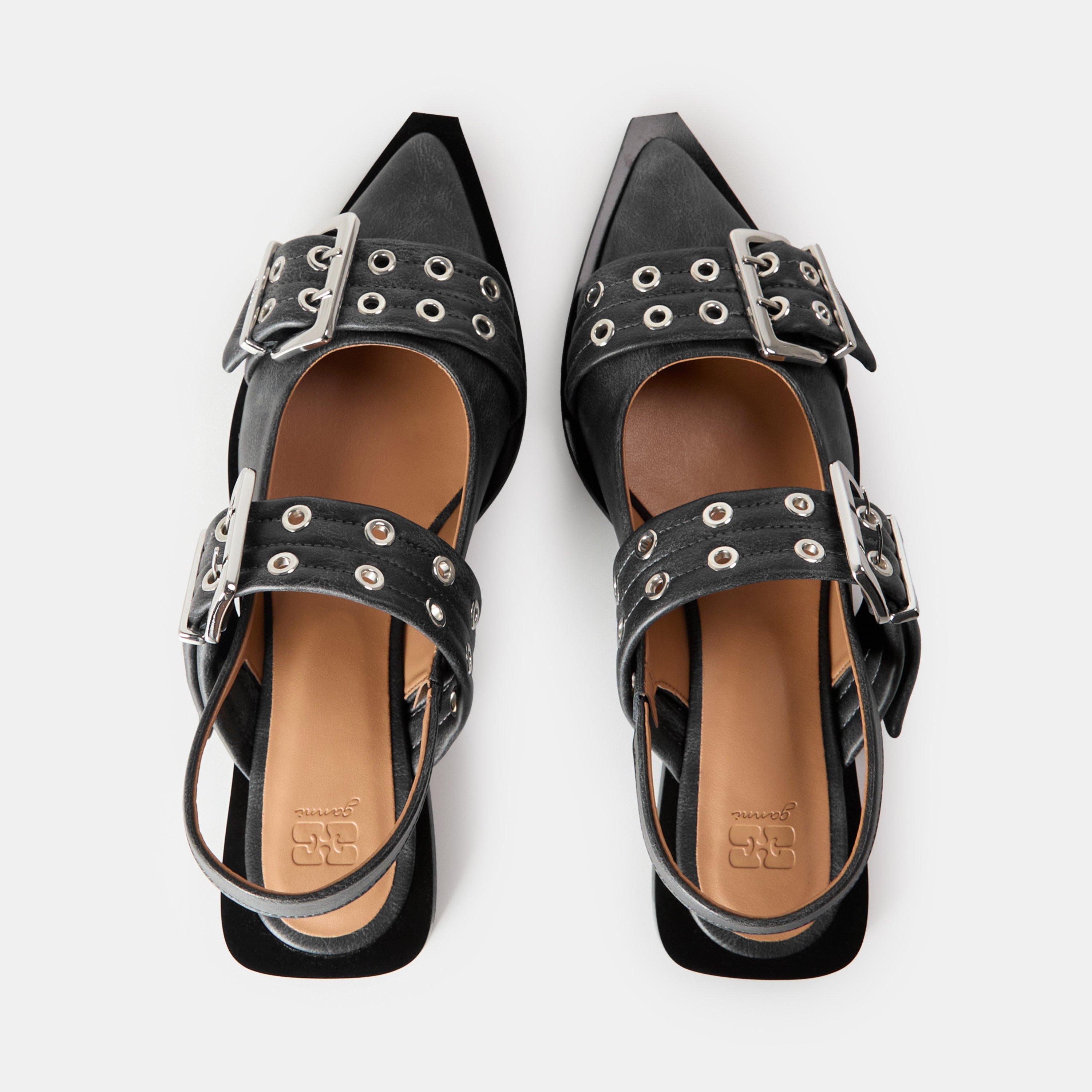 Ebony - Ganni - Feminine Buckle Ballerinas - 5