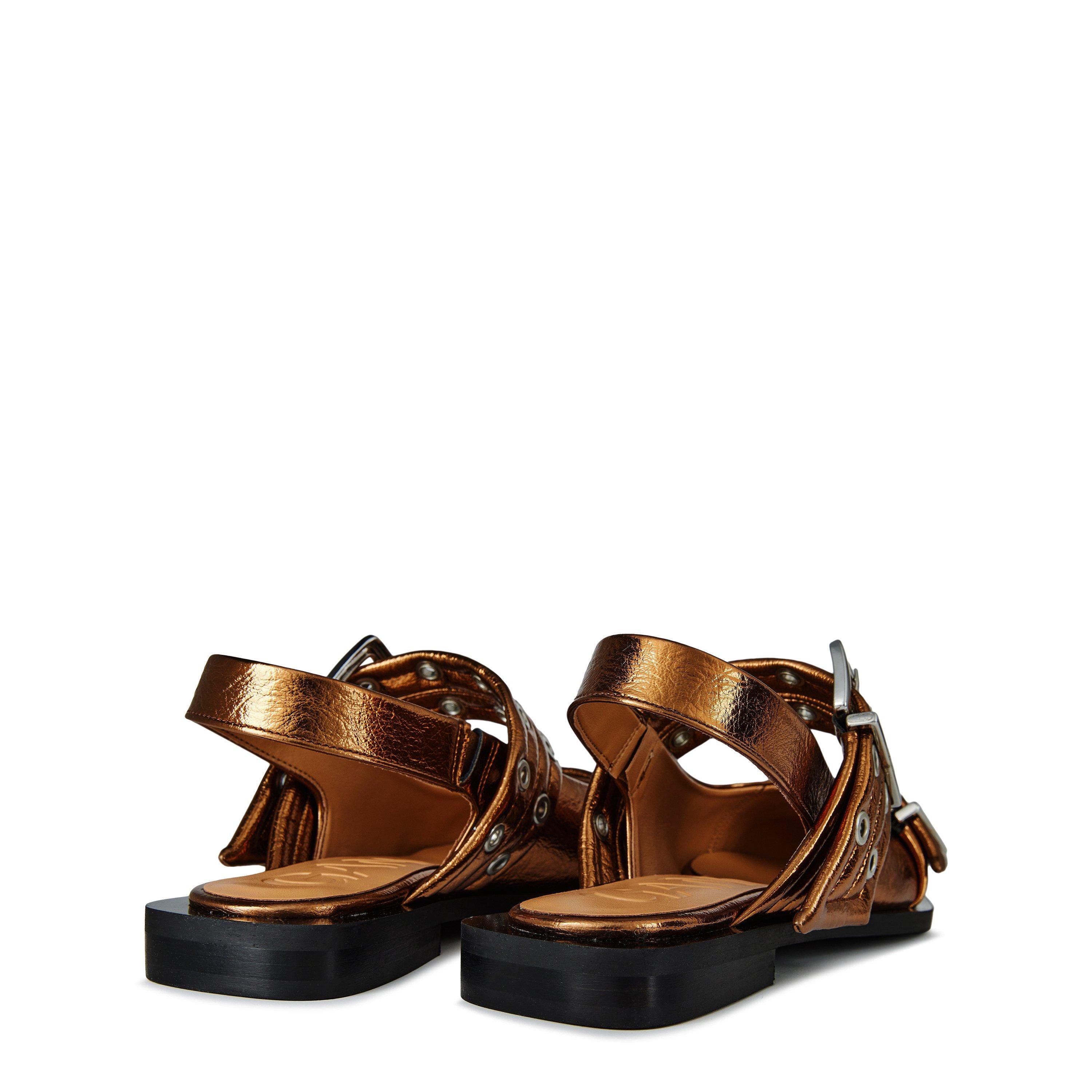 Bronze - Ganni - Feminine Buckle Ballerinas - 5