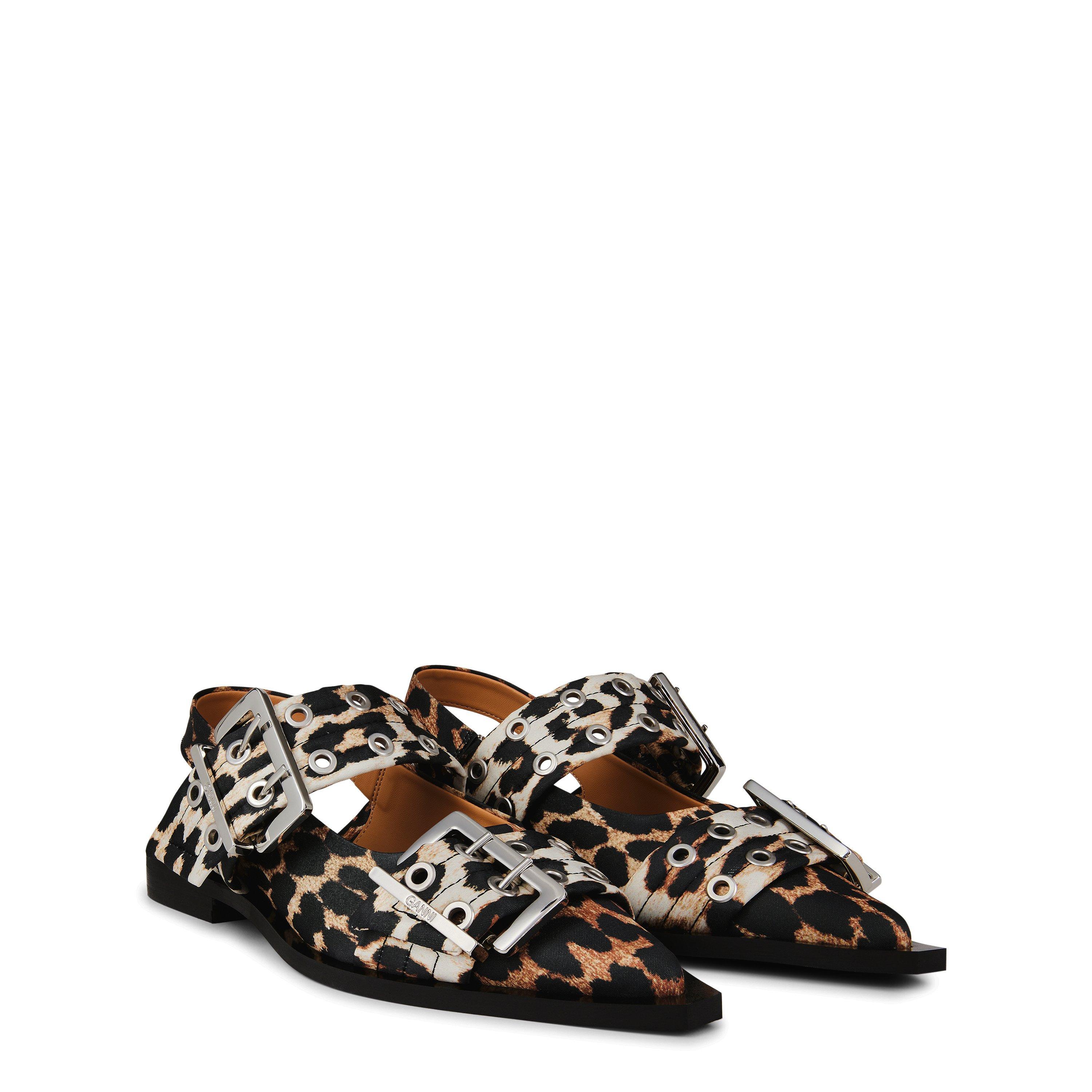 Leopard - Ganni - Feminine Buckle Ballerinas - 4