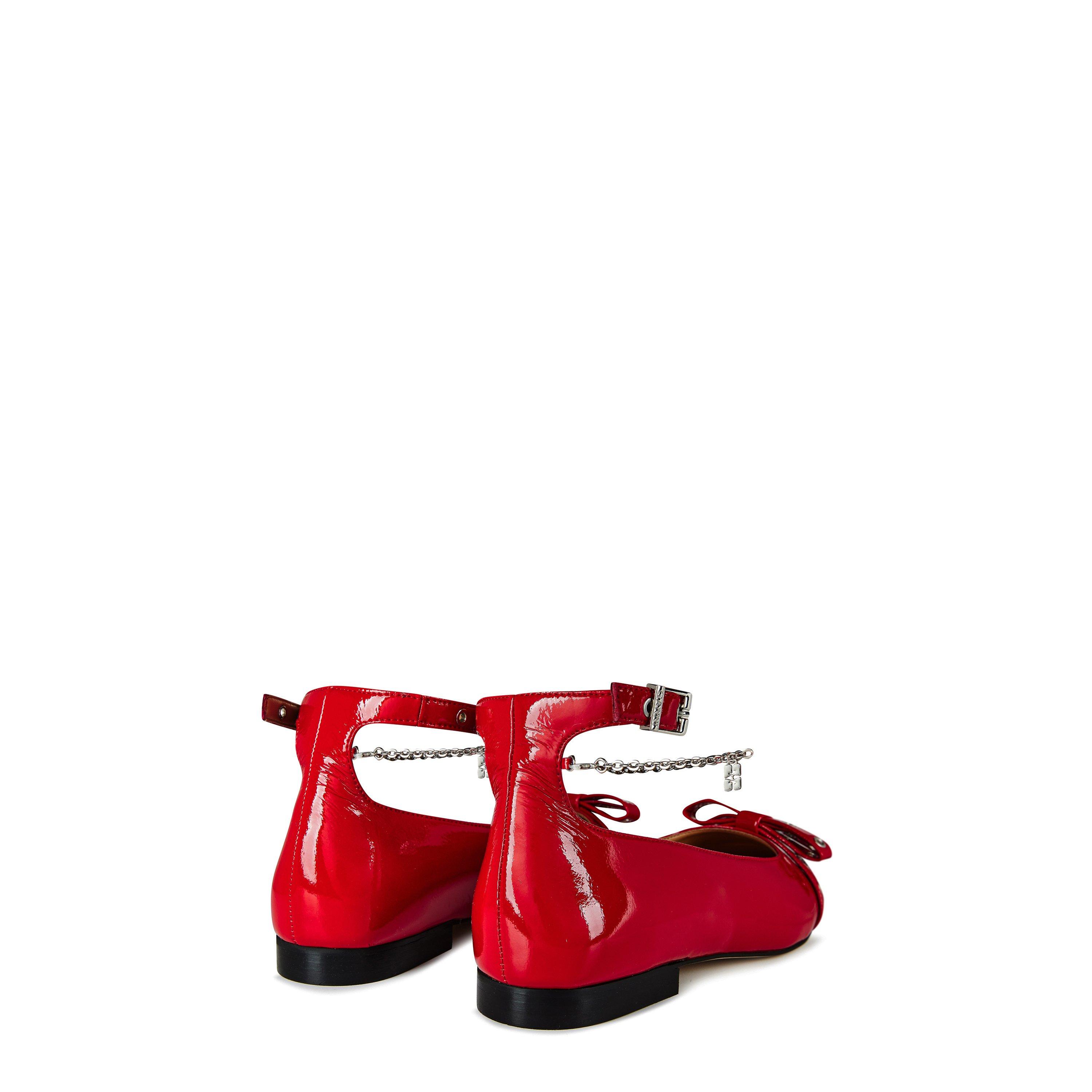 Racing Red - Ganni - Jewel Ballet Flats - 5