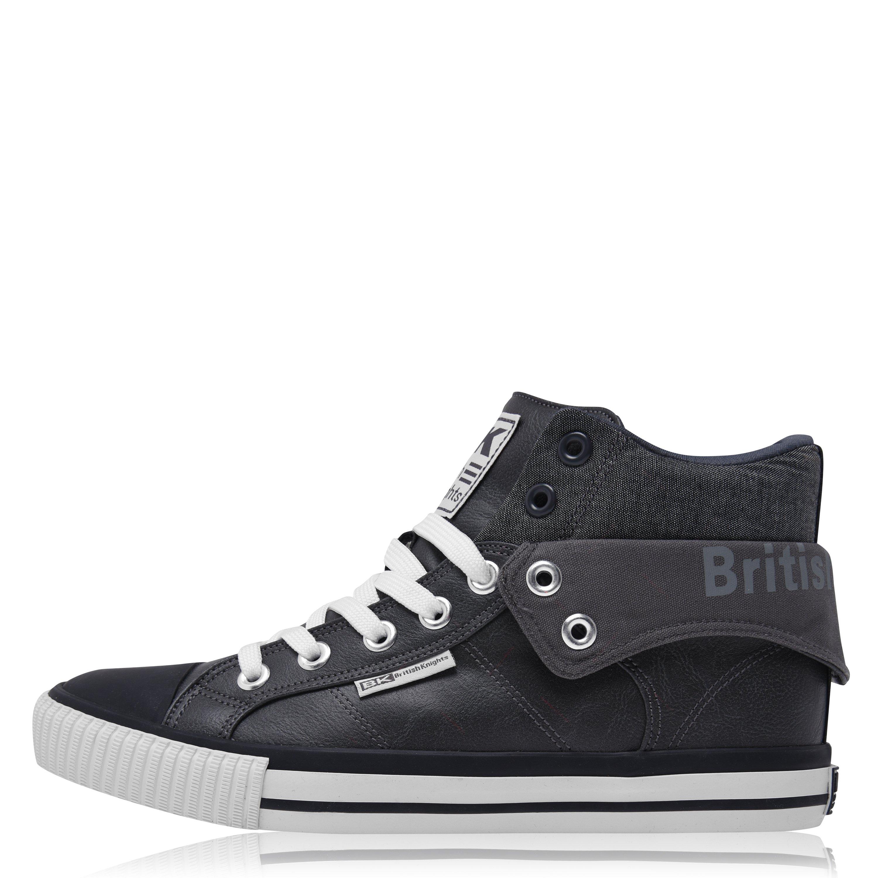 Dk Grey/Black - British Knights - British Roco Fold PU Mens Shoes - 2