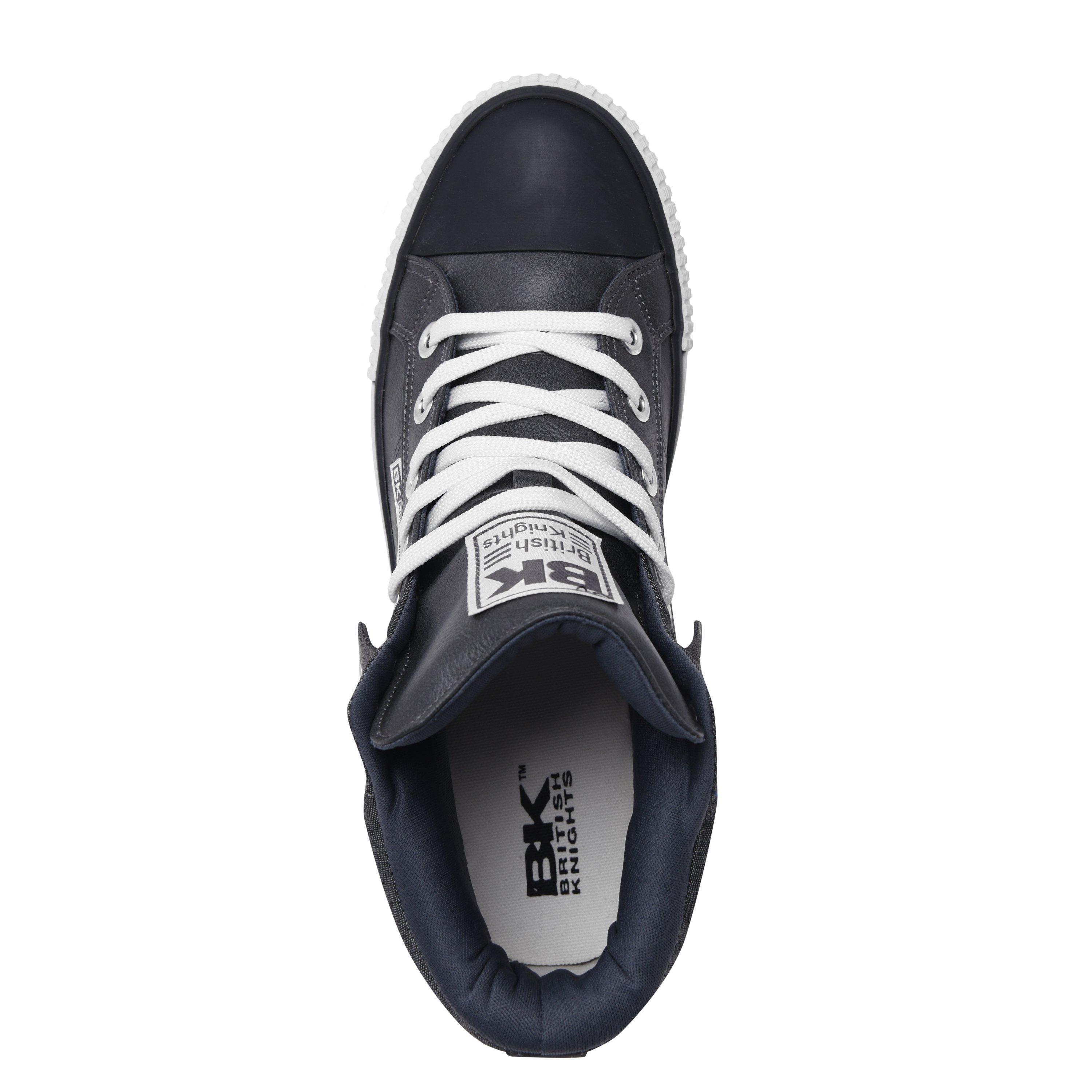 Dk Grey/Black - British Knights - British Roco Fold PU Mens Shoes - 3