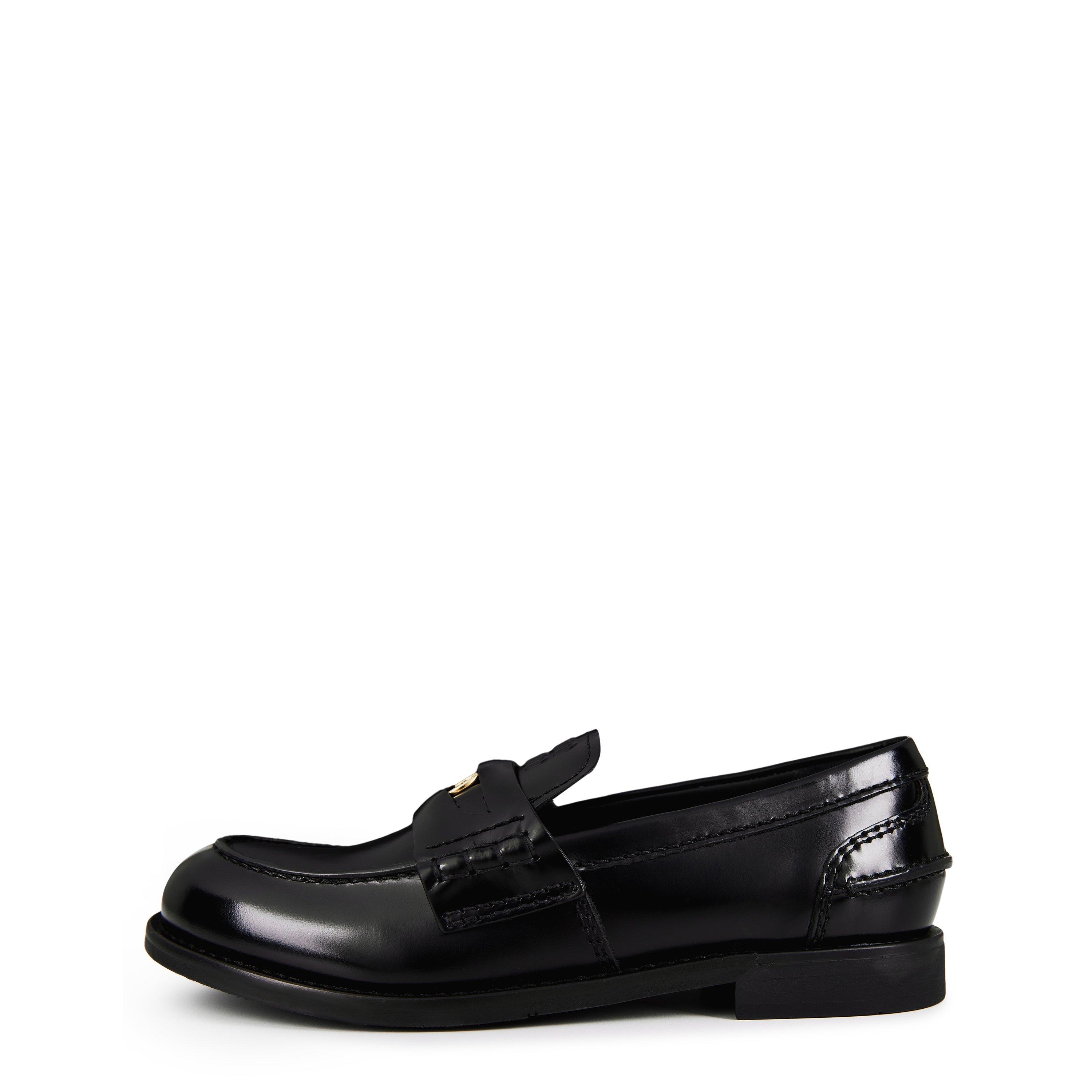 Black Lthr - Miu Miu - Leather Penny Loafers - 2