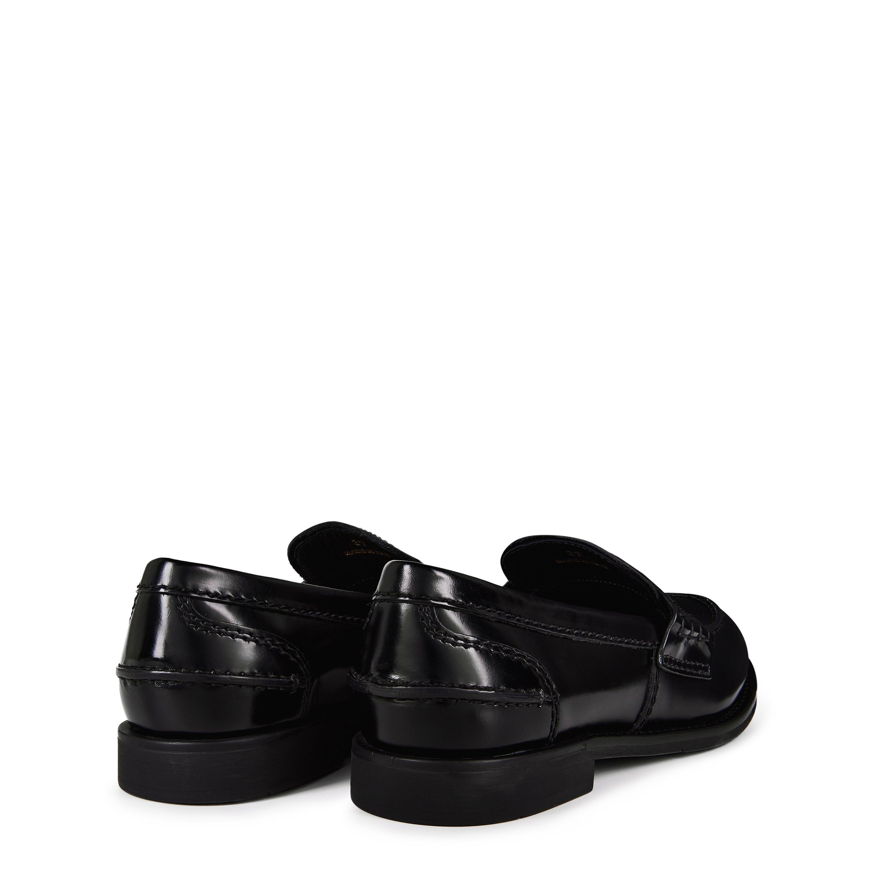 Black Lthr - Miu Miu - Leather Penny Loafers - 5