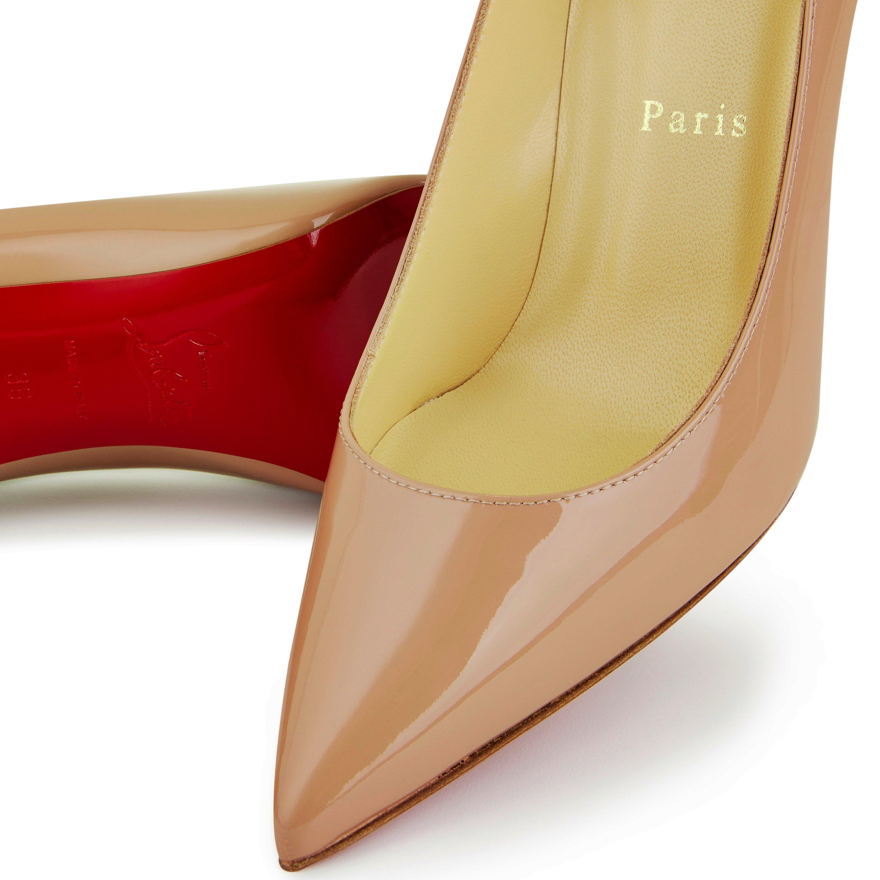 Blush PK1A - Christian Louboutin - Kate 85mm Patent Leather Pumps - 4