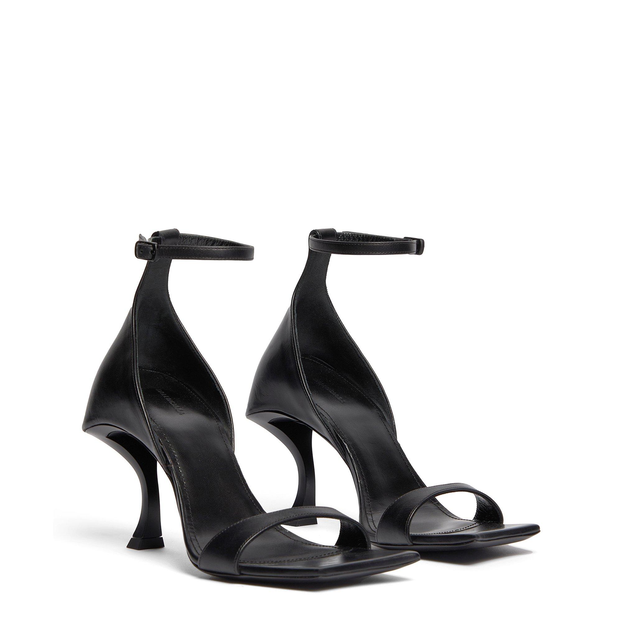 Black - Balenciaga - Hourglass Heeled Sandals - 3