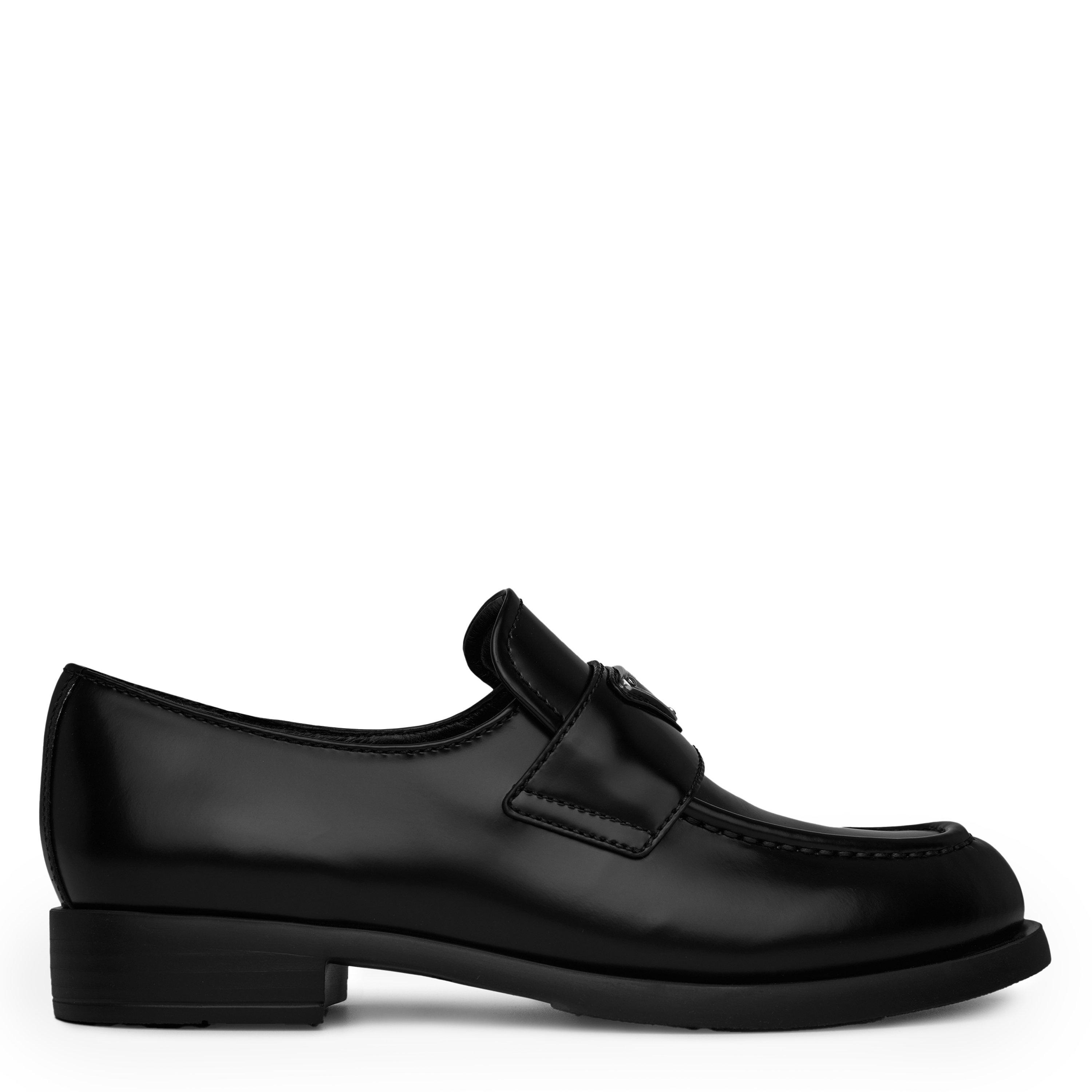 Nero - Prada - Women'S Chocolate Leather Slim Loafers - 1