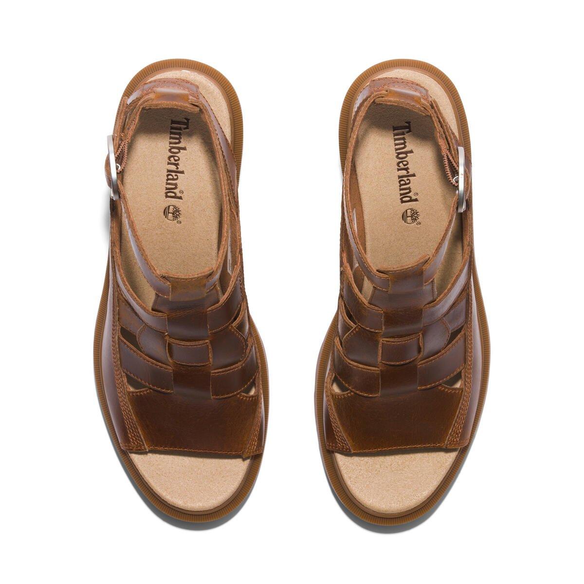 Dark Red - Timberland - Women's Allington Heights Fisherman Heeled Sandal - 2