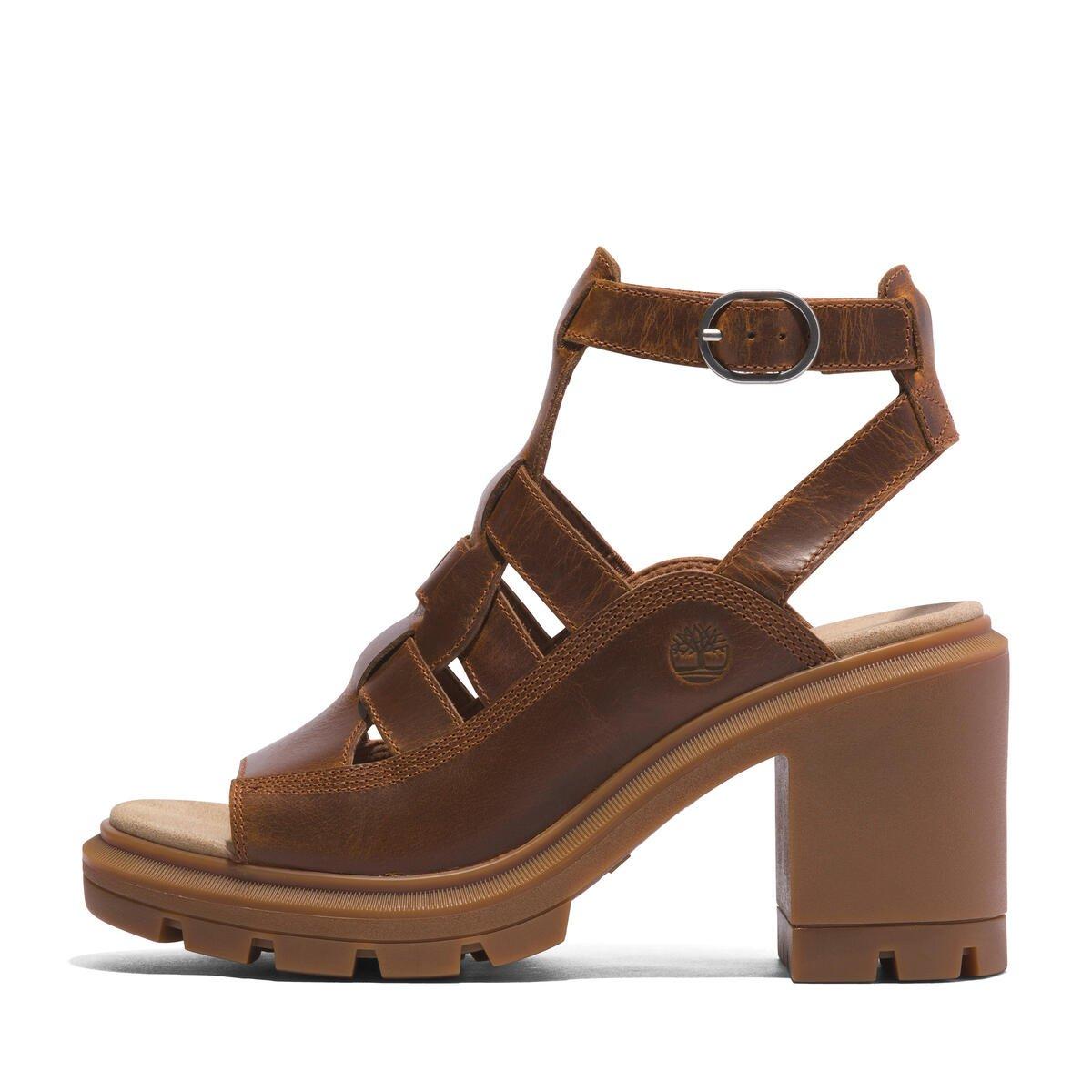 Dark Red - Timberland - Women's Allington Heights Fisherman Heeled Sandal - 8