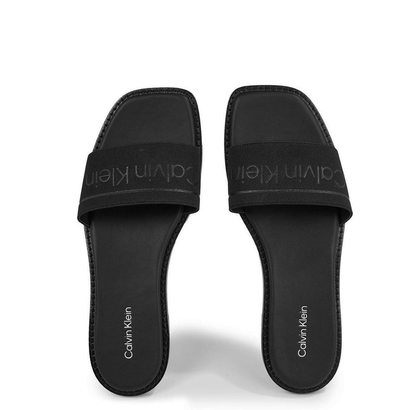 Black - Calvin Klein - Women's Slider Flat Sandals - 4