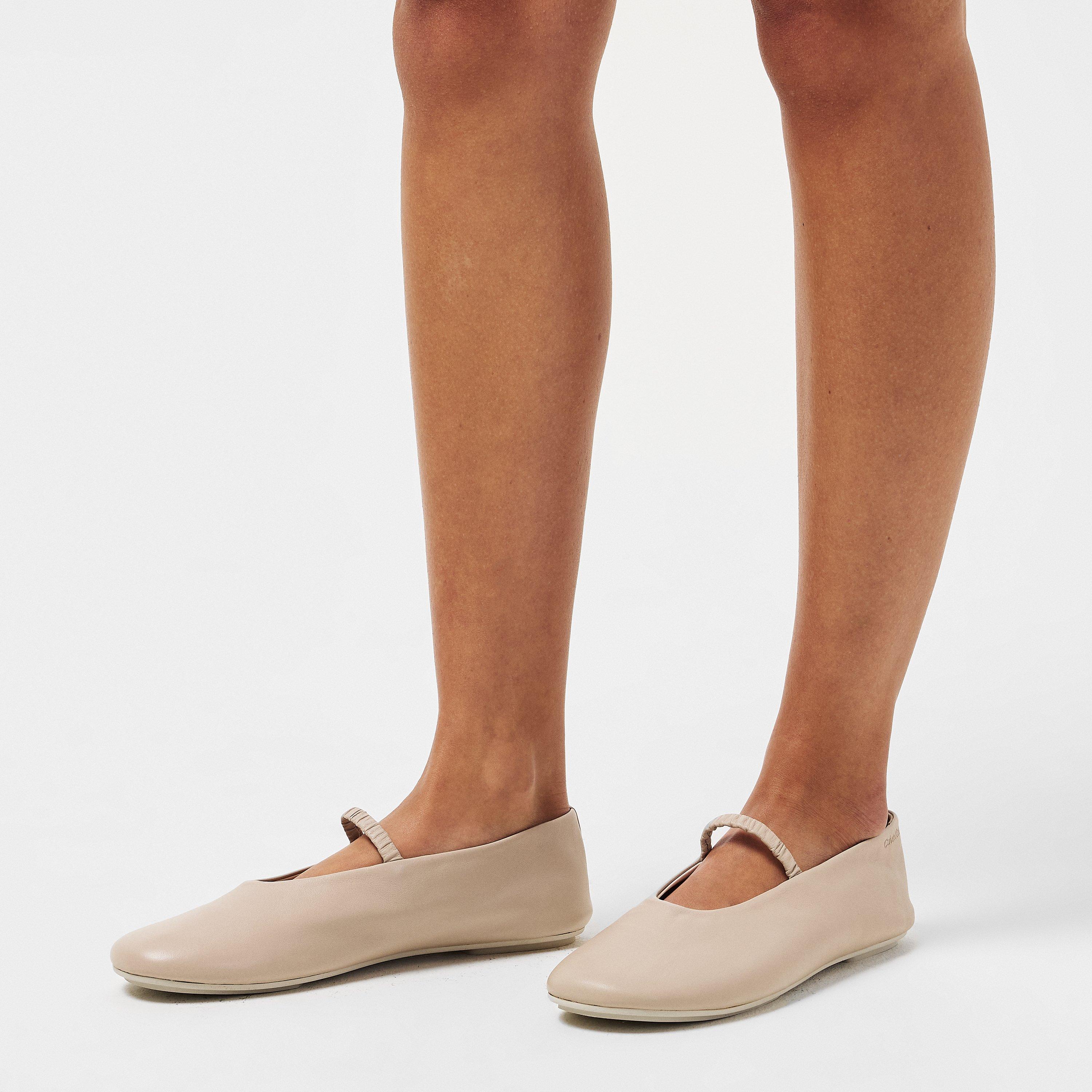 Stony Beige - Calvin Klein - Women's Ballet Pumps - 3