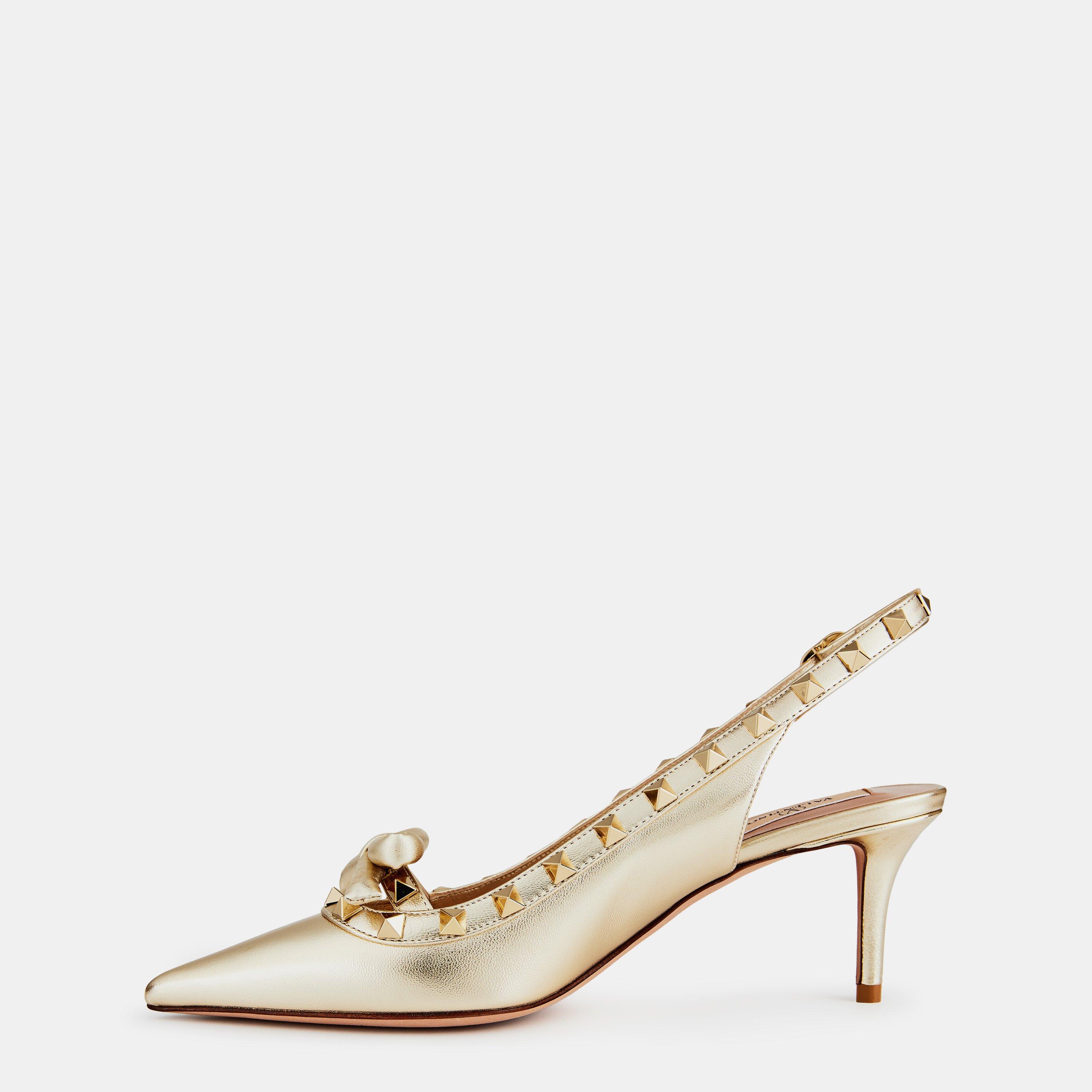 Platino - Valentino Garavani - Rockstud Slingback Pumps - 2
