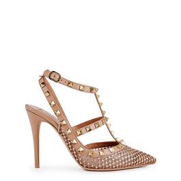 Valentino Garavani Rockstud Mesh Pumps With Crystals