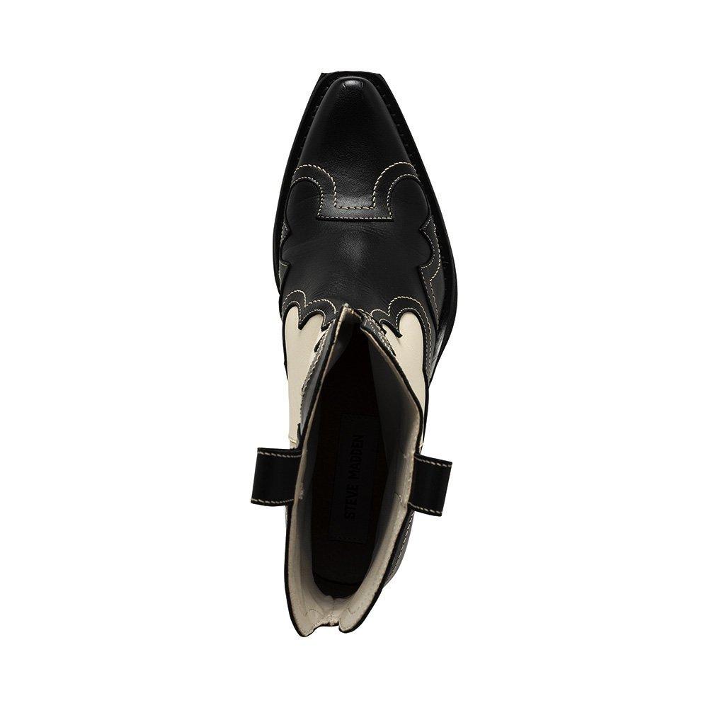 Schwarz/Knochen - Steve Madden - Women's Waynoa Cowboy Boots - 5