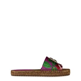 Dolce and Gabbana Flower Jacquard Espadrille Sandals