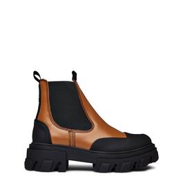 Ganni Stitch Cleated  Low Chelsea Boot