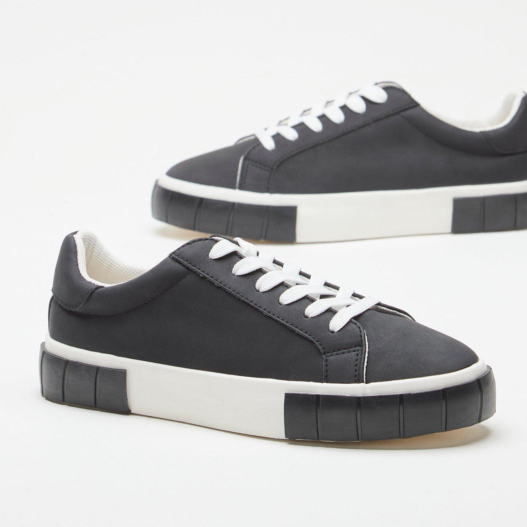 Nero - Be You - Studio Chunky Sole Synthetic Lace Up Court Trainers - 5