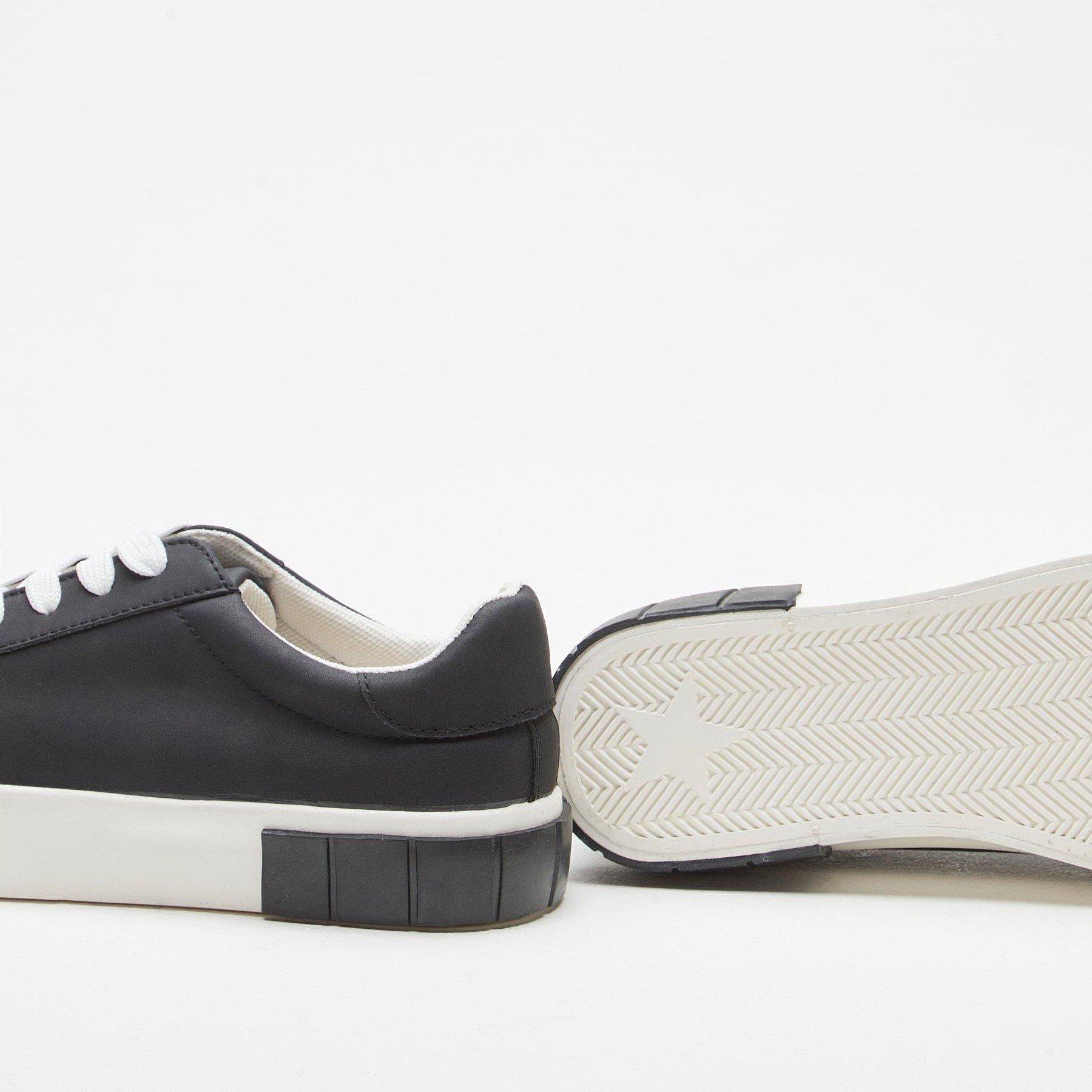 Nero - Be You - Studio Chunky Sole Synthetic Lace Up Court Trainers - 6