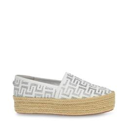 Steve Madden monogram jacquard platform espadrilles