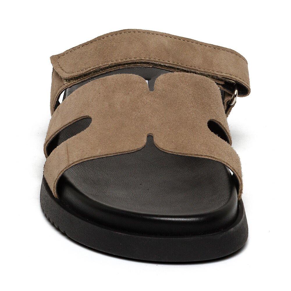 Taupe Suède - Steve Madden - Women's Missile Flat Sandals - 3