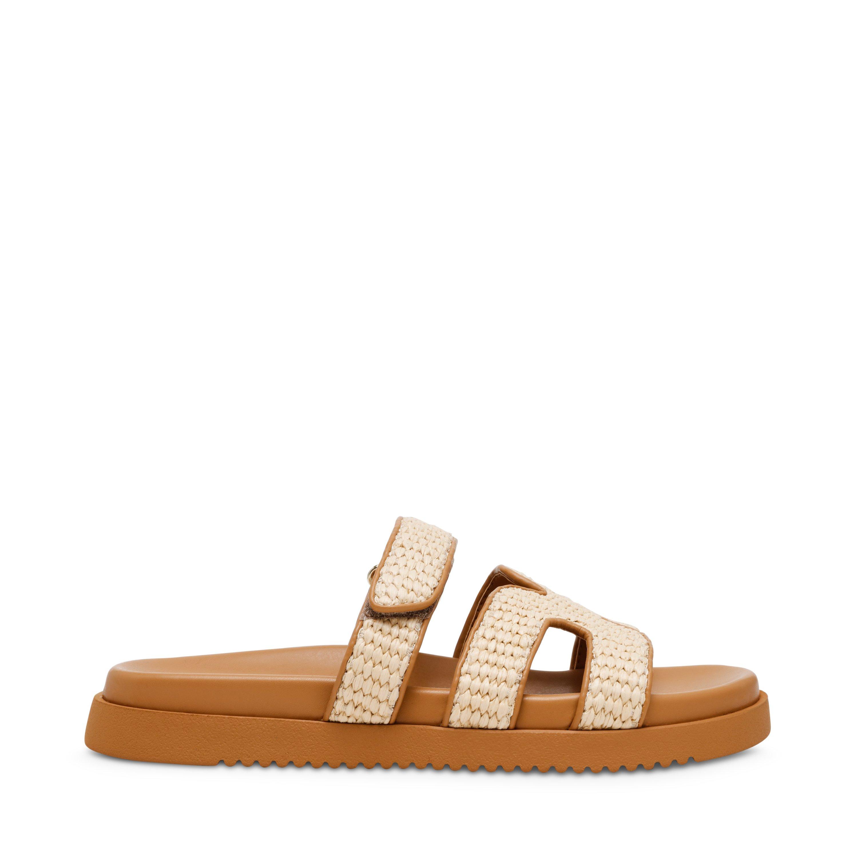Steve Madden Women's Missile Flat Sandals - Natural Raffia - 8 (41)