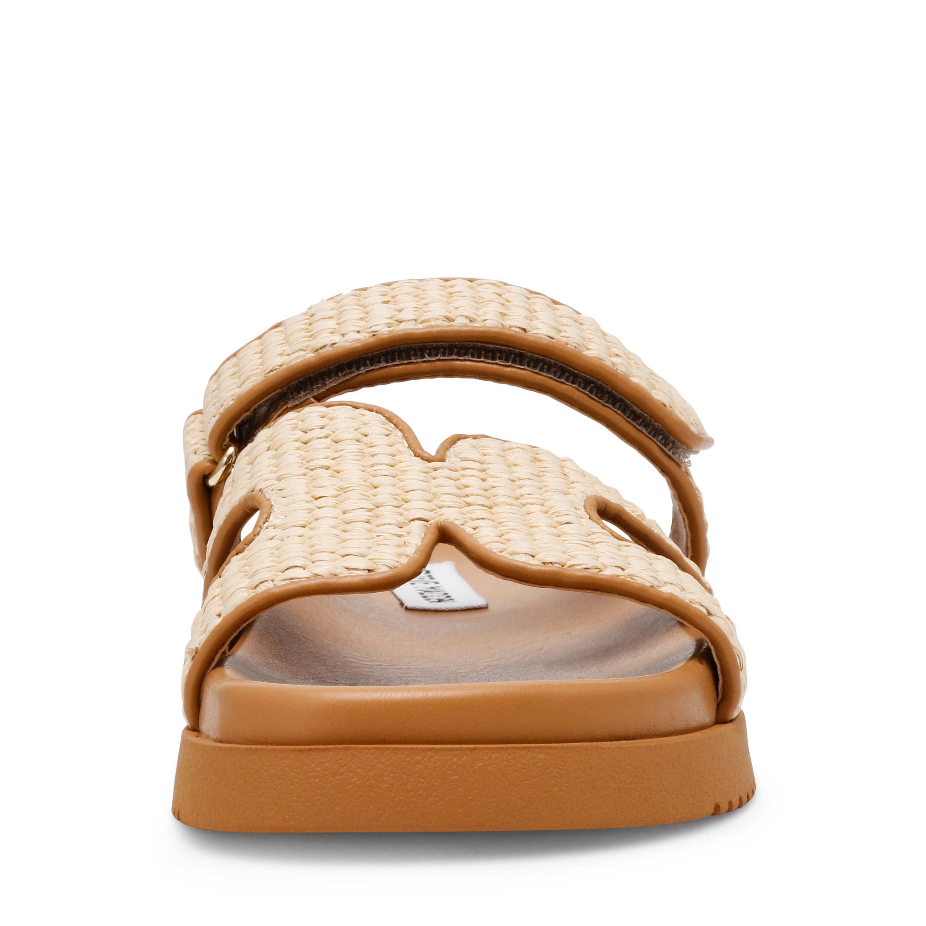 Naturlig Raffia - Steve Madden - Women's Missile Flat Sandals - 3