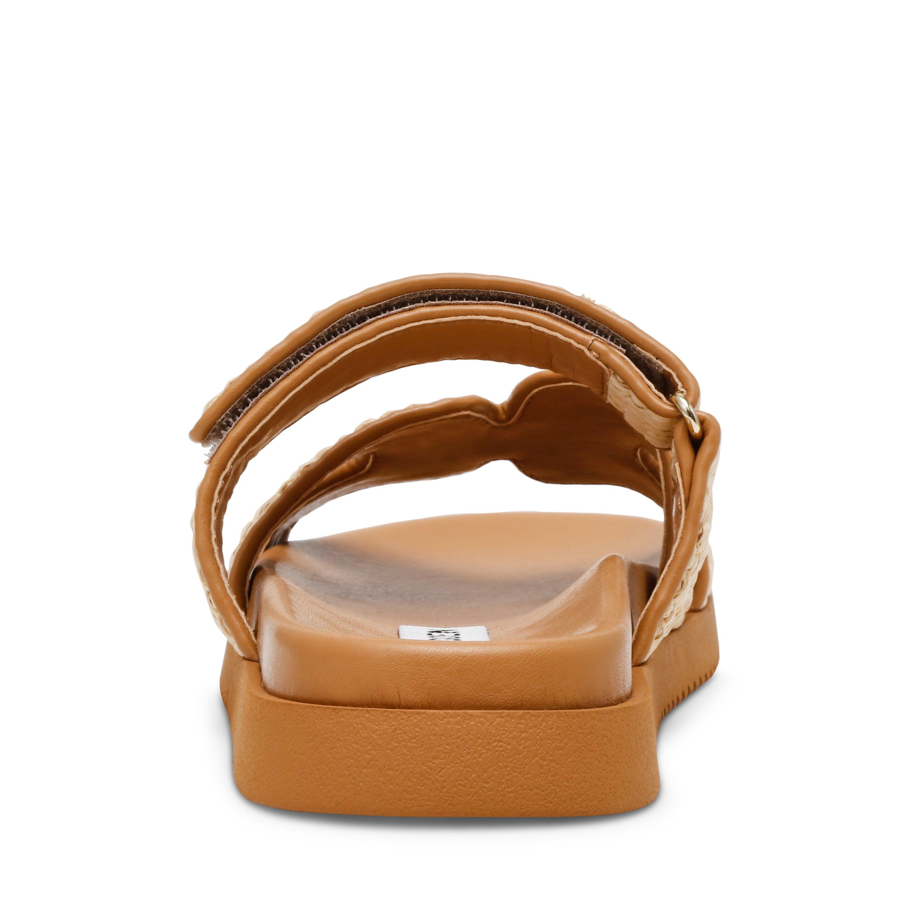 Naturlig Raffia - Steve Madden - Women's Missile Flat Sandals - 4
