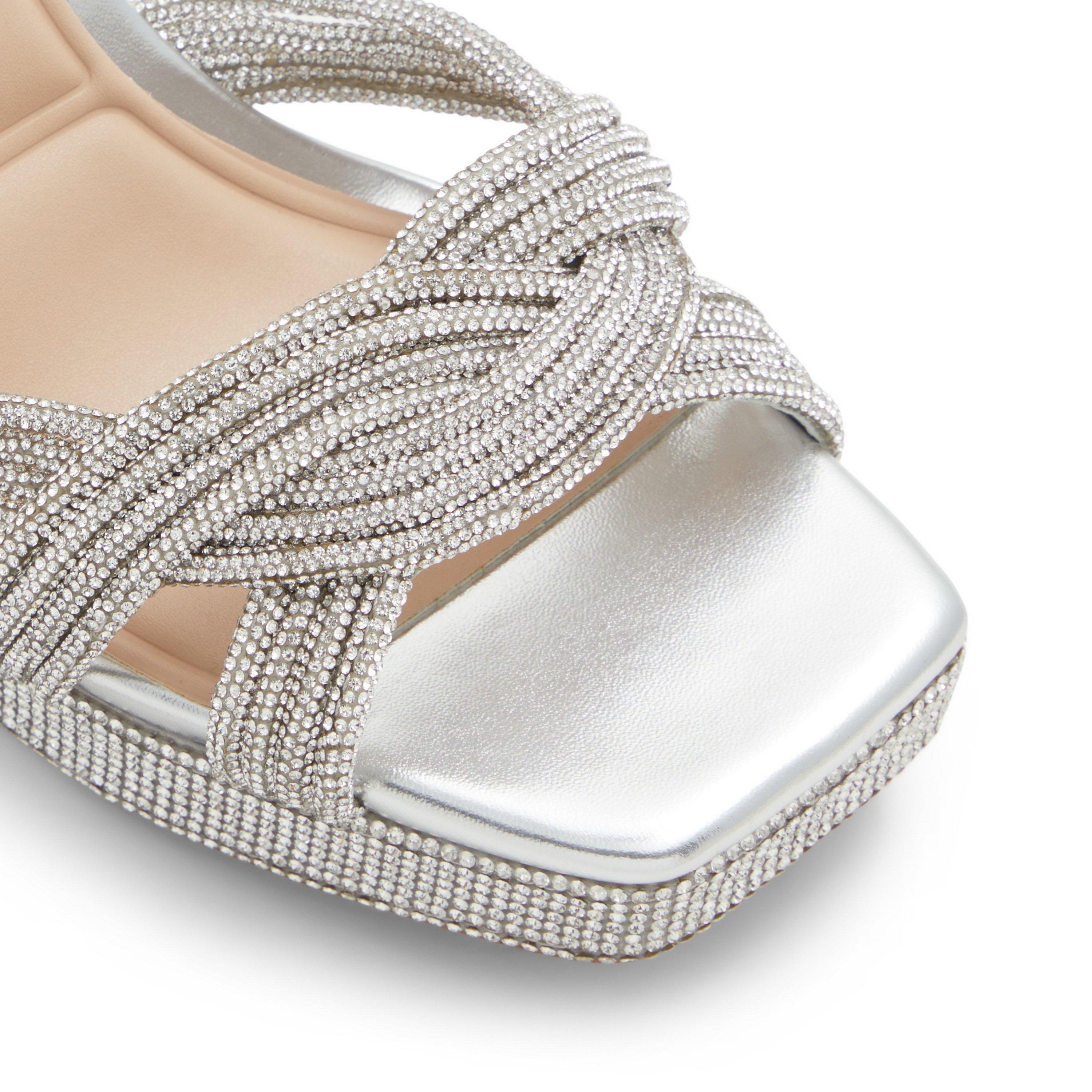 Silver - Aldo - Women's Glimma Heeled Sandals - 5