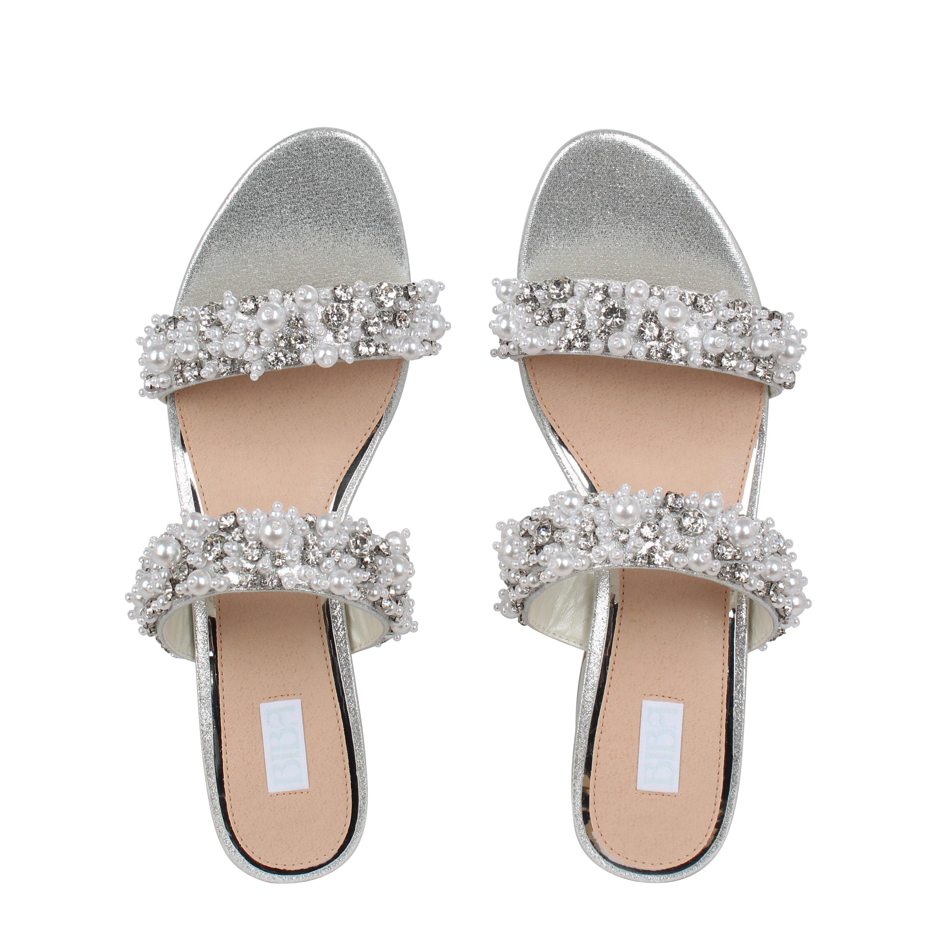 Silver - Biba - Biba 2 Strap Block Heel Sandal - 5