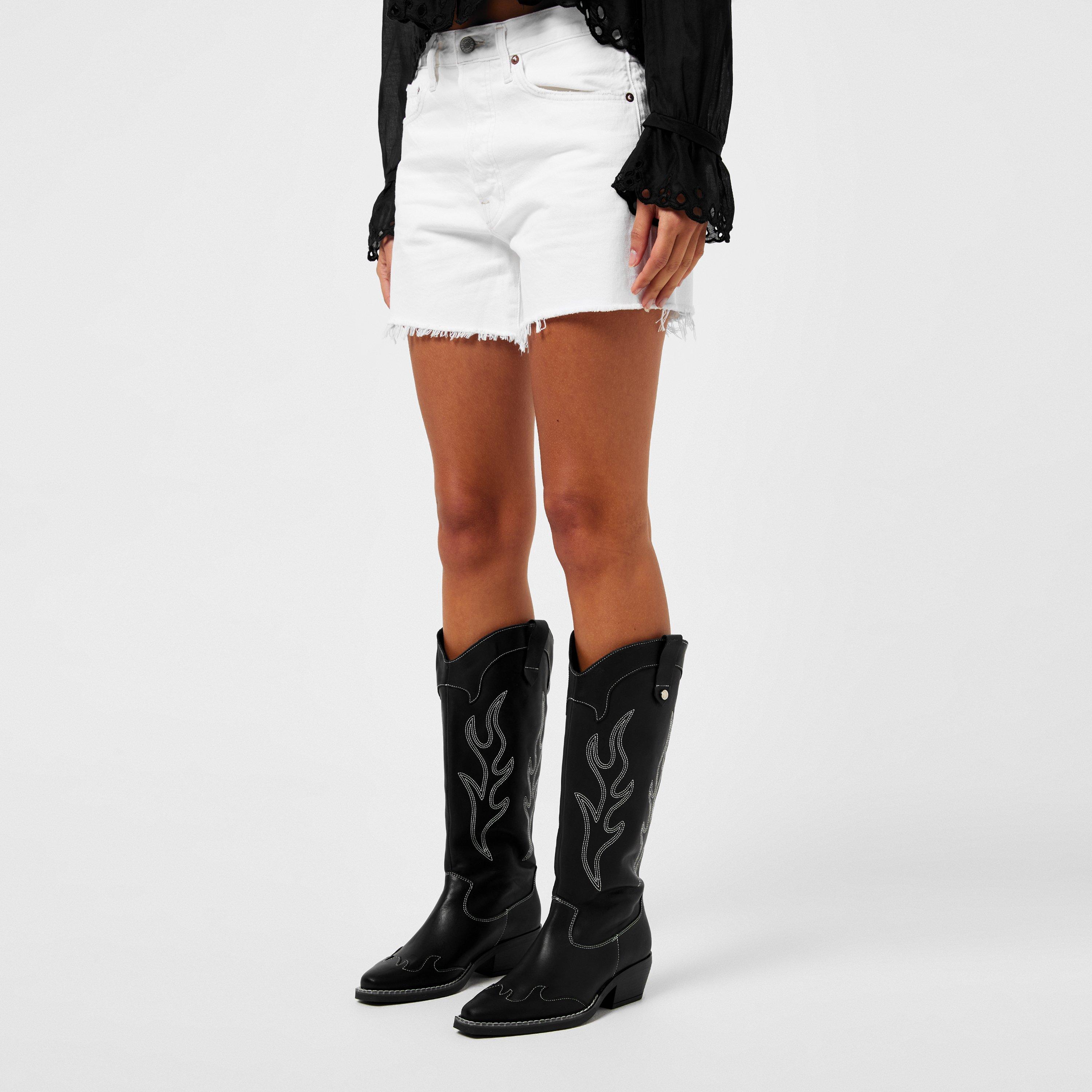 Black - Steve Madden - Women's Wenda Western Cowboy Boots - 2