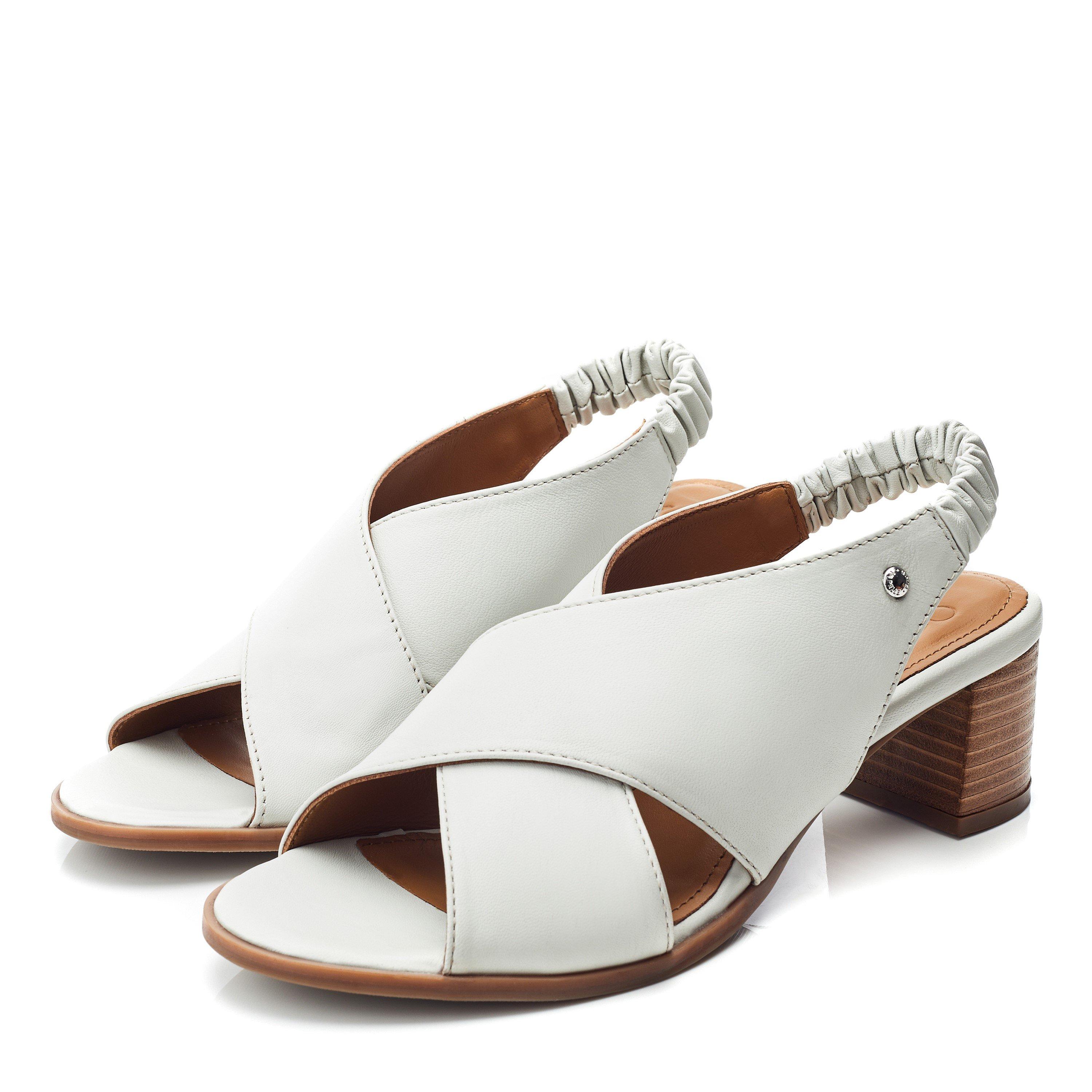 Off White - Moda in Pelle - Women's Block Heel Court Shoes - 2