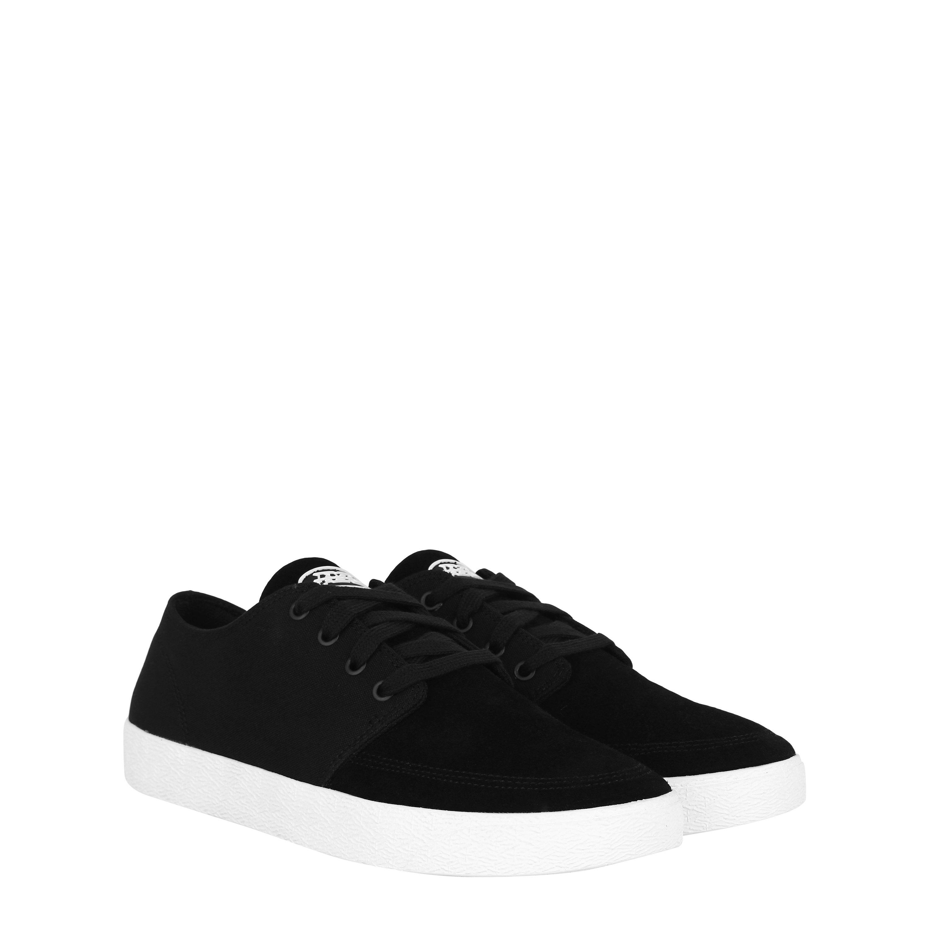 Black/White - No Fear - No Slam Mens Skate Shoes - 5