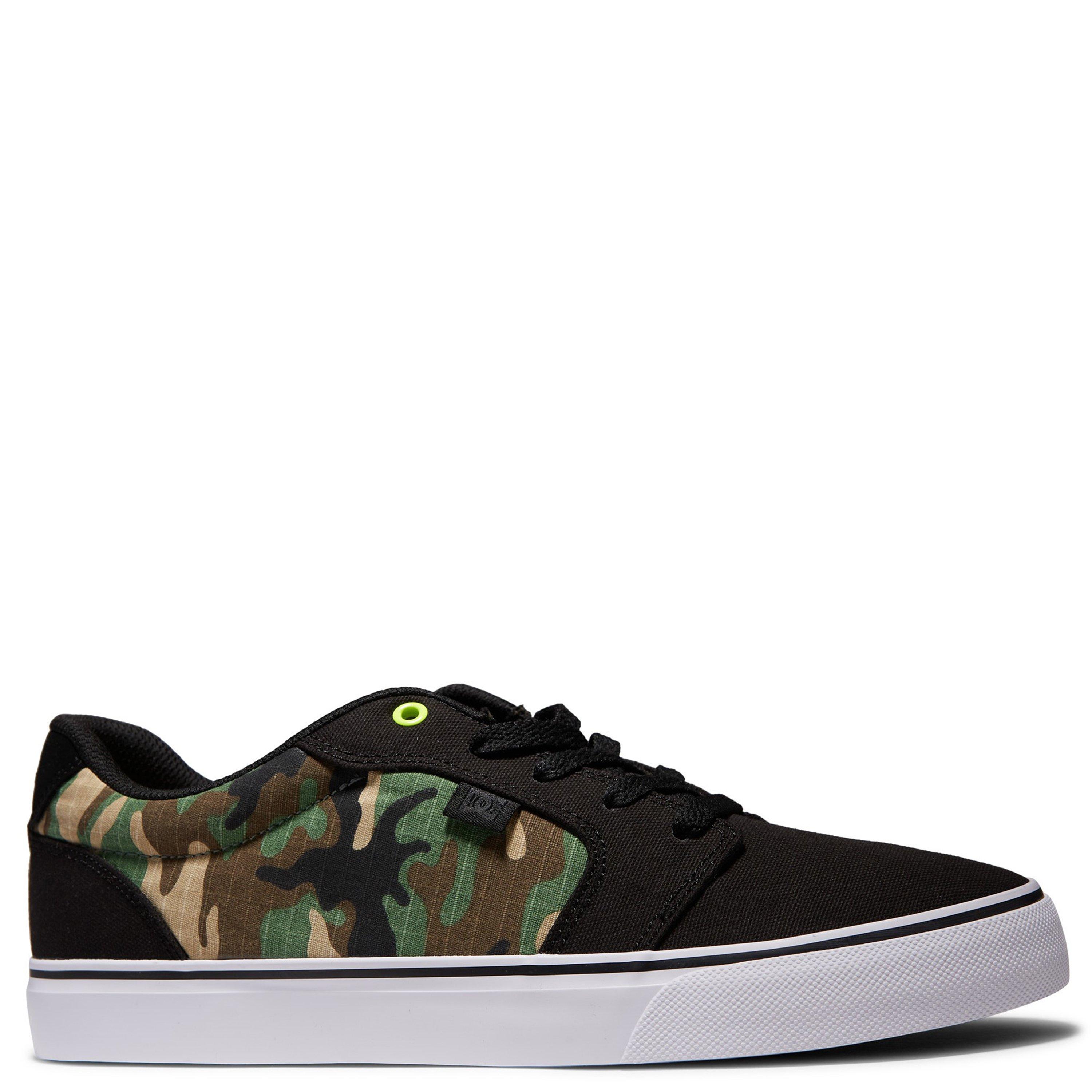 Dc Men's Anvil Tx Se Skate Shoes - Black/Camo - 12 (47)
