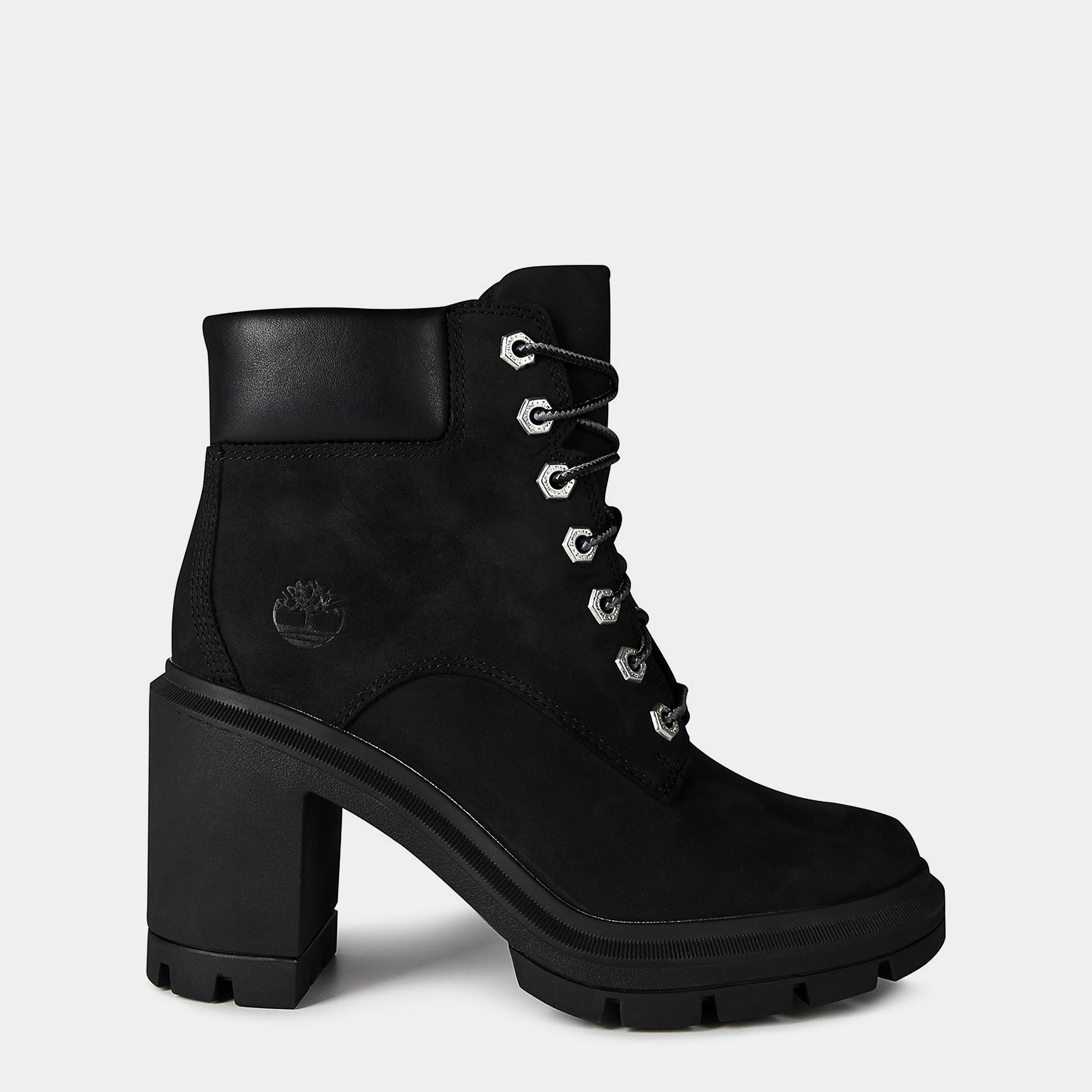 Timberland Women's Allington Lace-Up Heeled Boots - Black Nubuck - 4.5 (37.5)