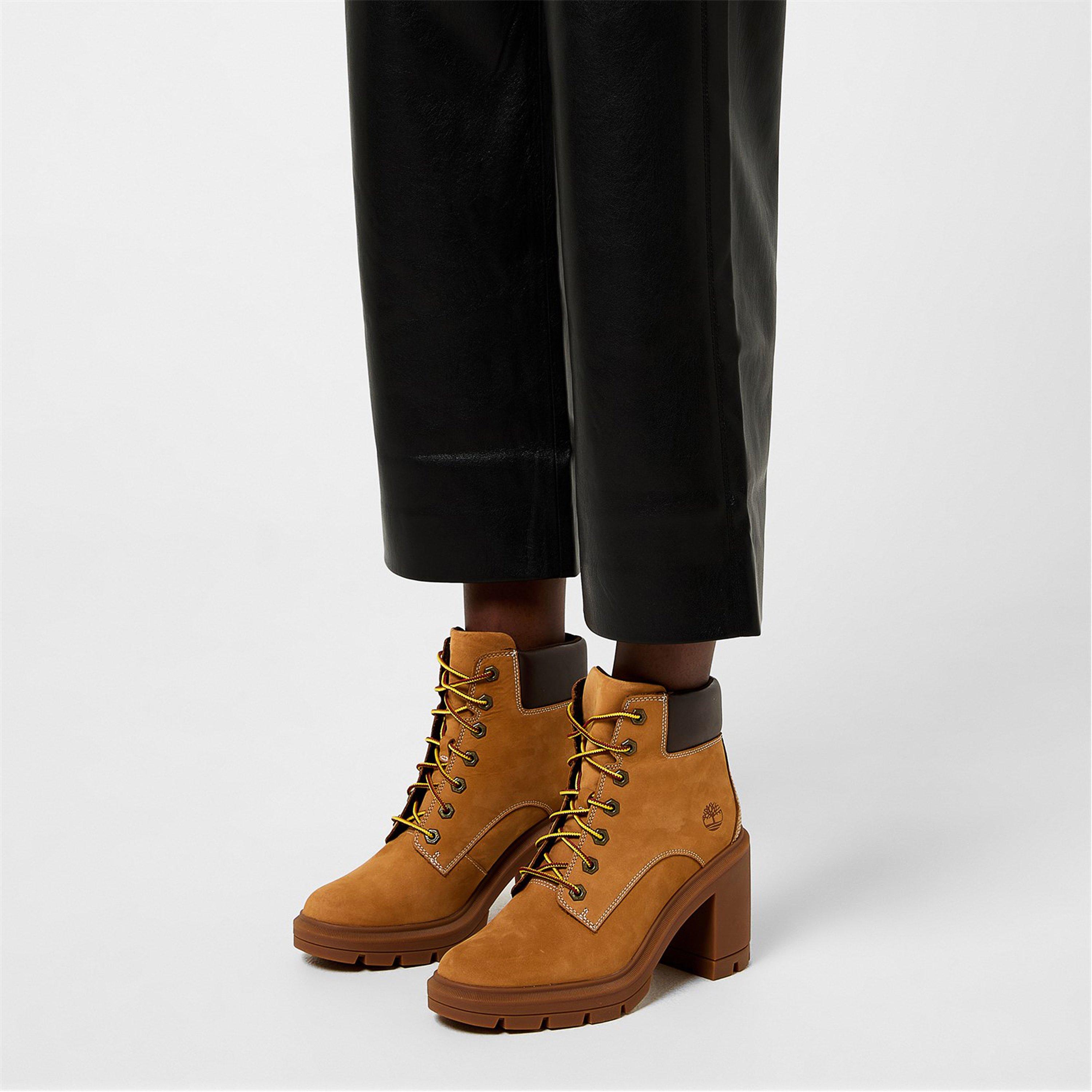 Wheat Nubuck - Timberland - Women's Allington Lace-up Heeled Boots - 2
