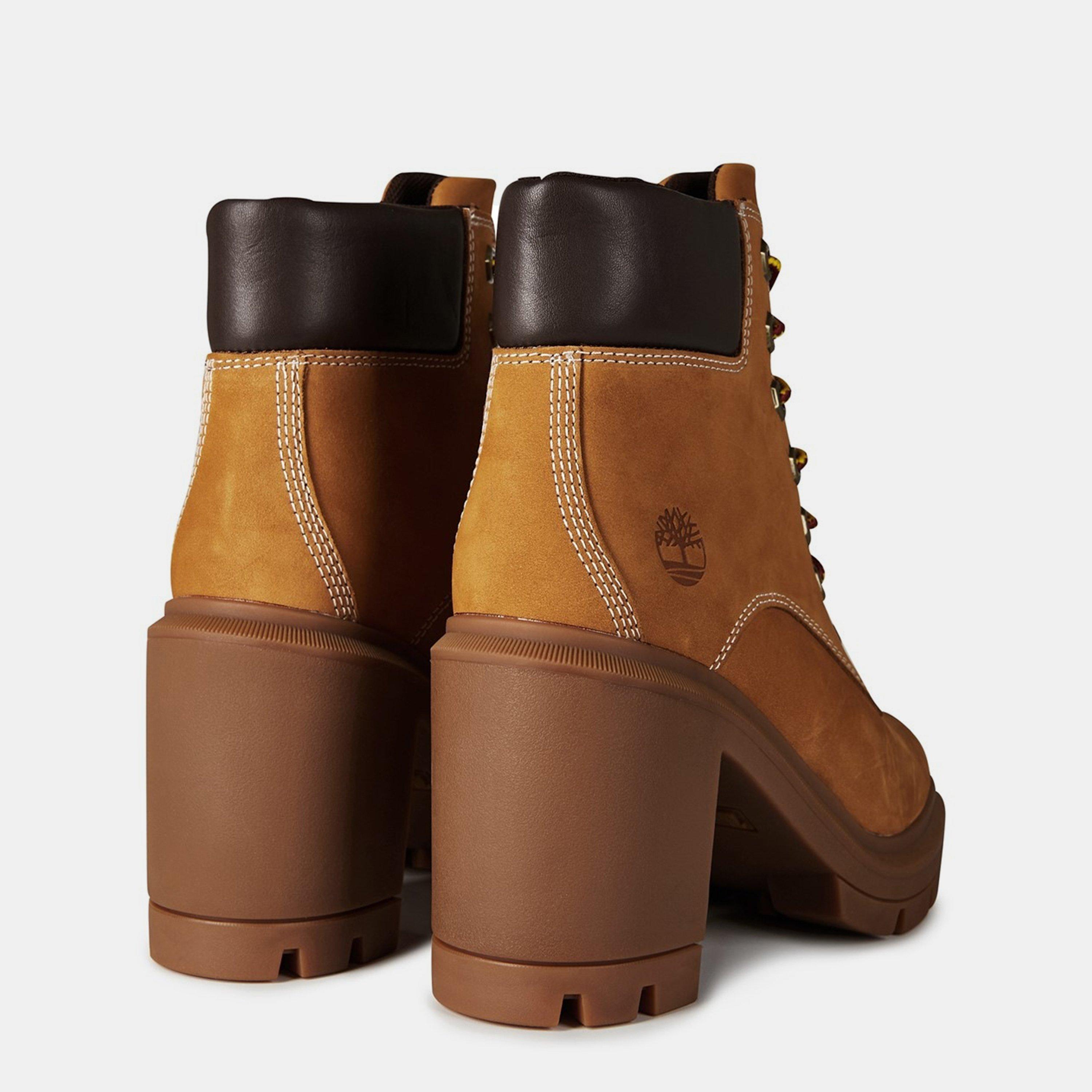 Wheat Nubuck - Timberland - Women's Allington Lace-up Heeled Boots - 5