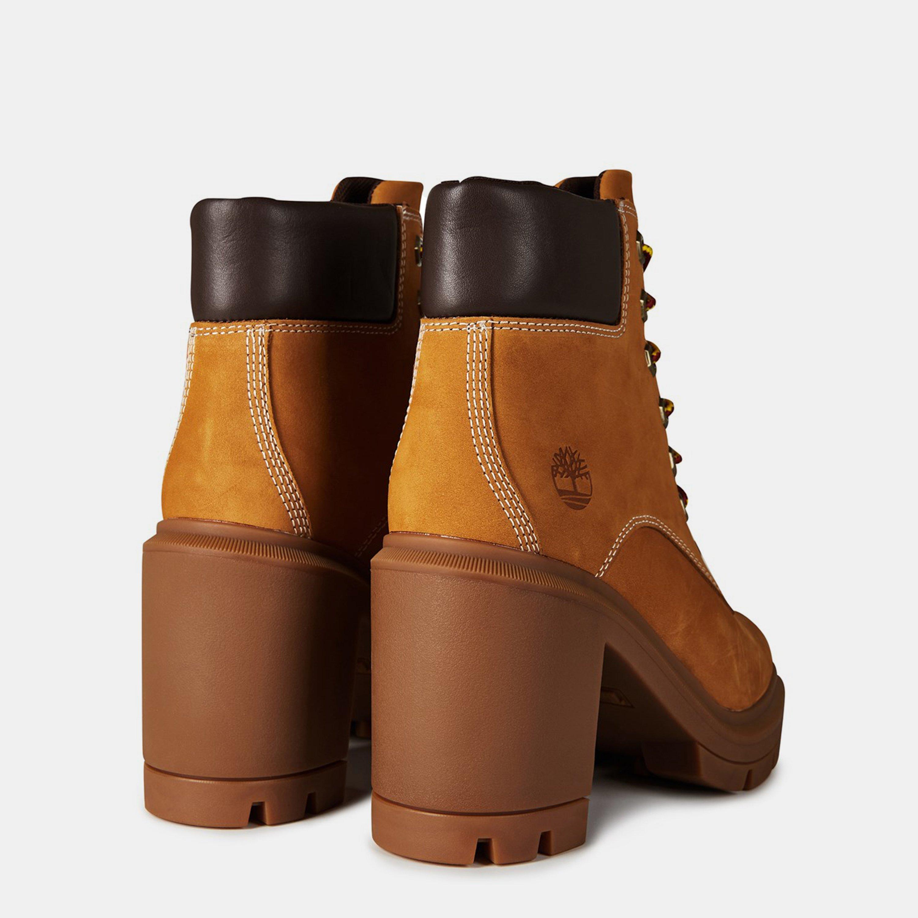 Wheat Nubuck - Timberland - Women's Allington Lace-up Heeled Boots - 6