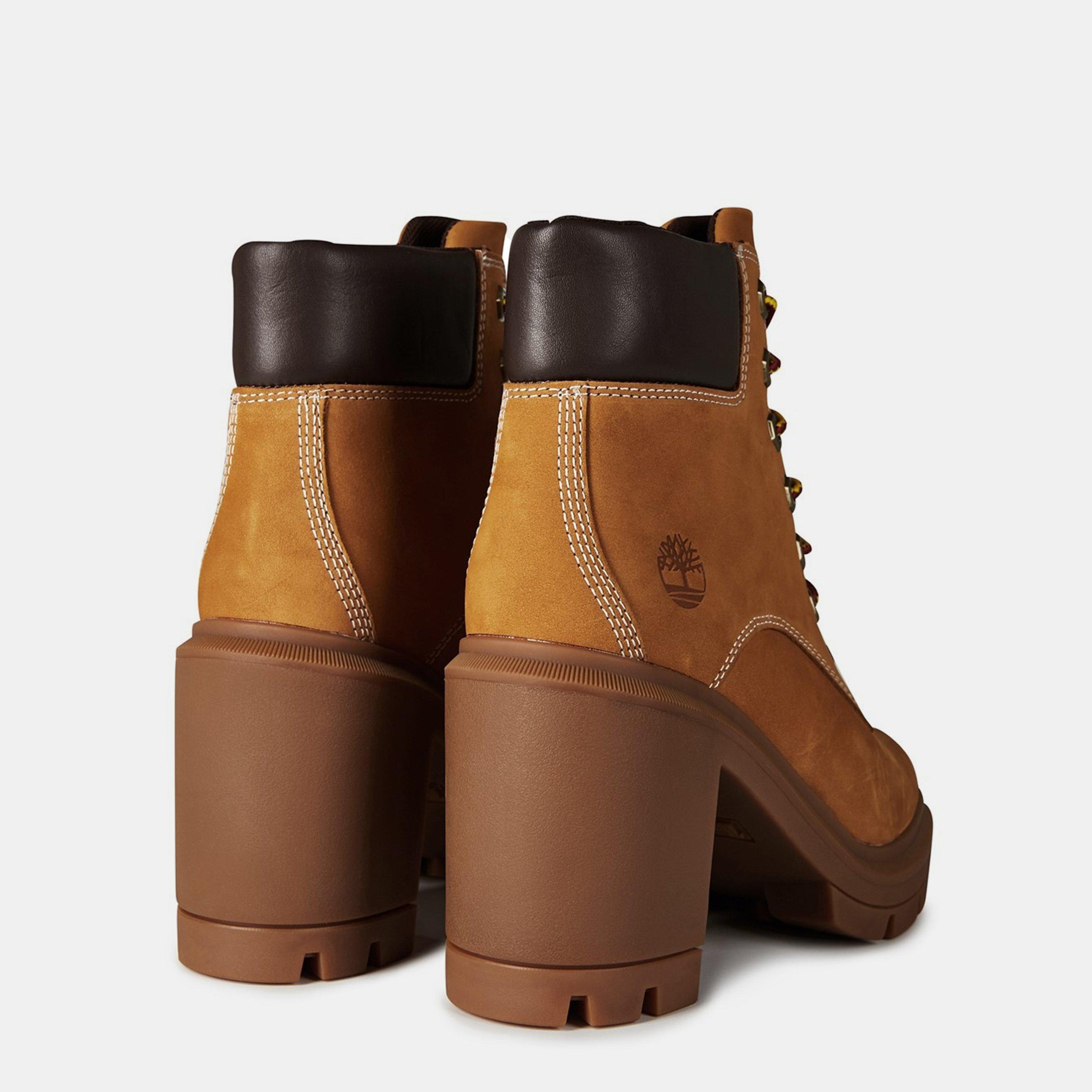 Wheat Nubuck - Timberland - Women's Allington Lace-up Heeled Boots - 9