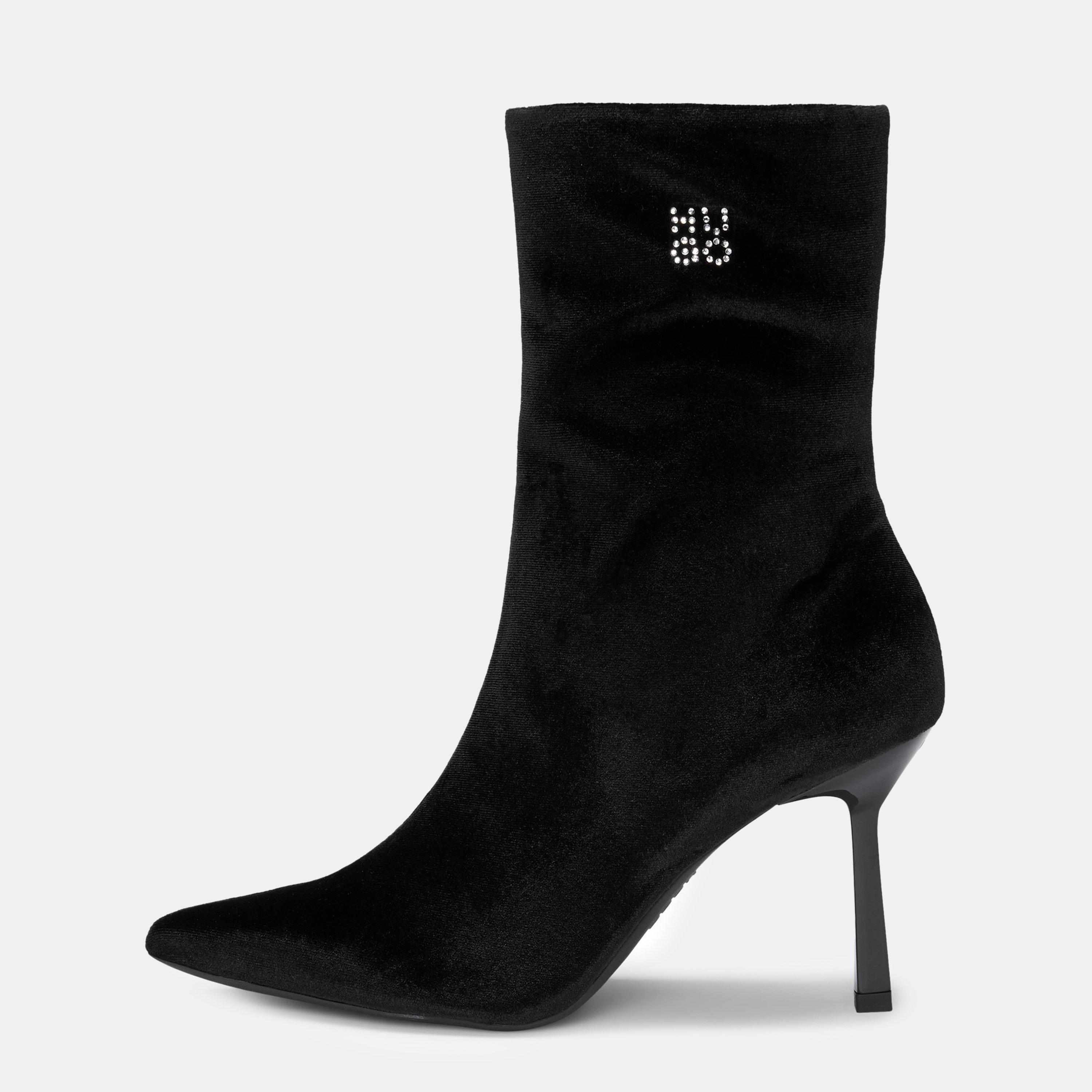 Black - Hugo - Women's Katniss Heeled Ankle Boots - 2